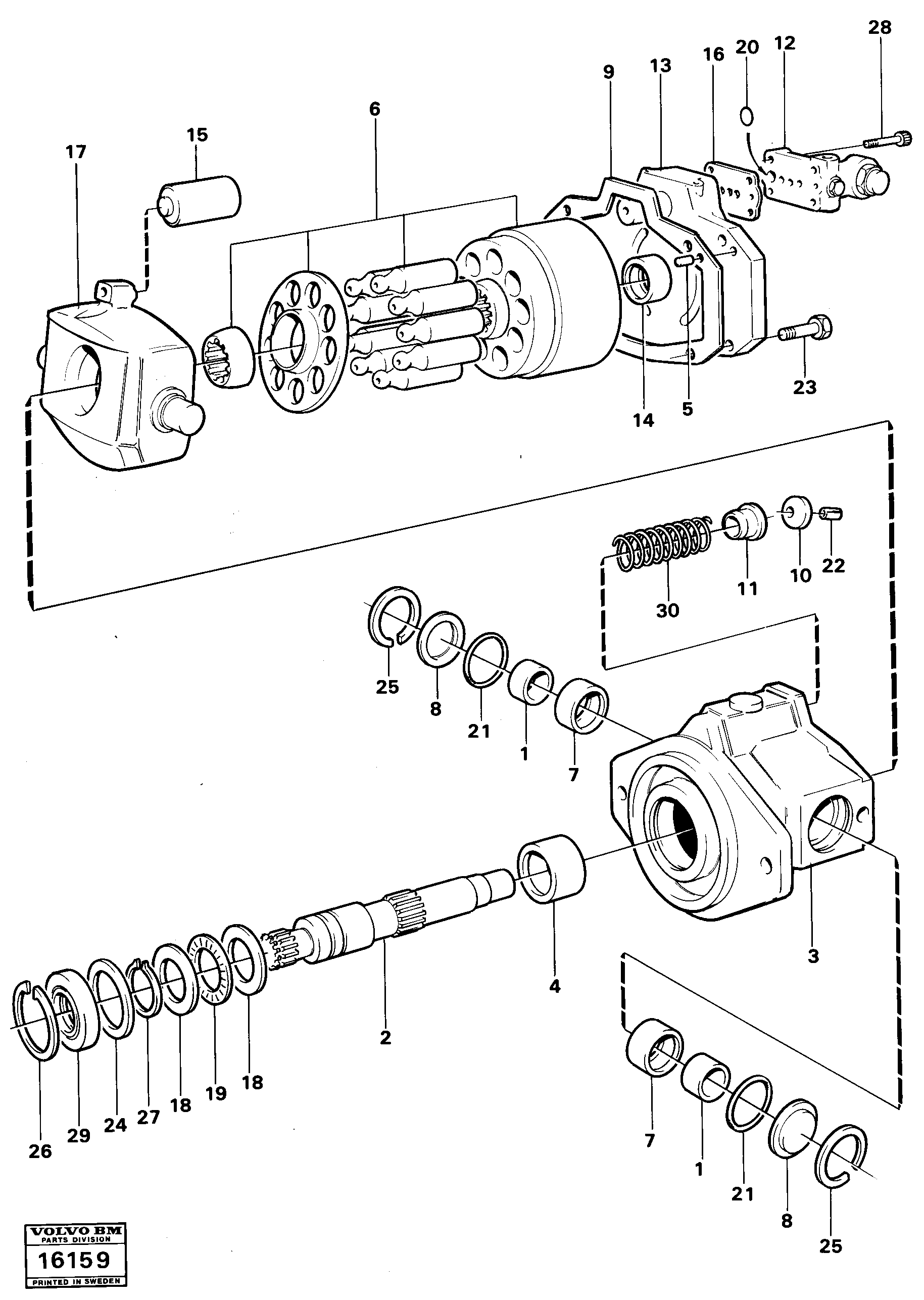 Схема запчастей Volvo 5350 5350 - 22572 Гидронасос (основной насос) 