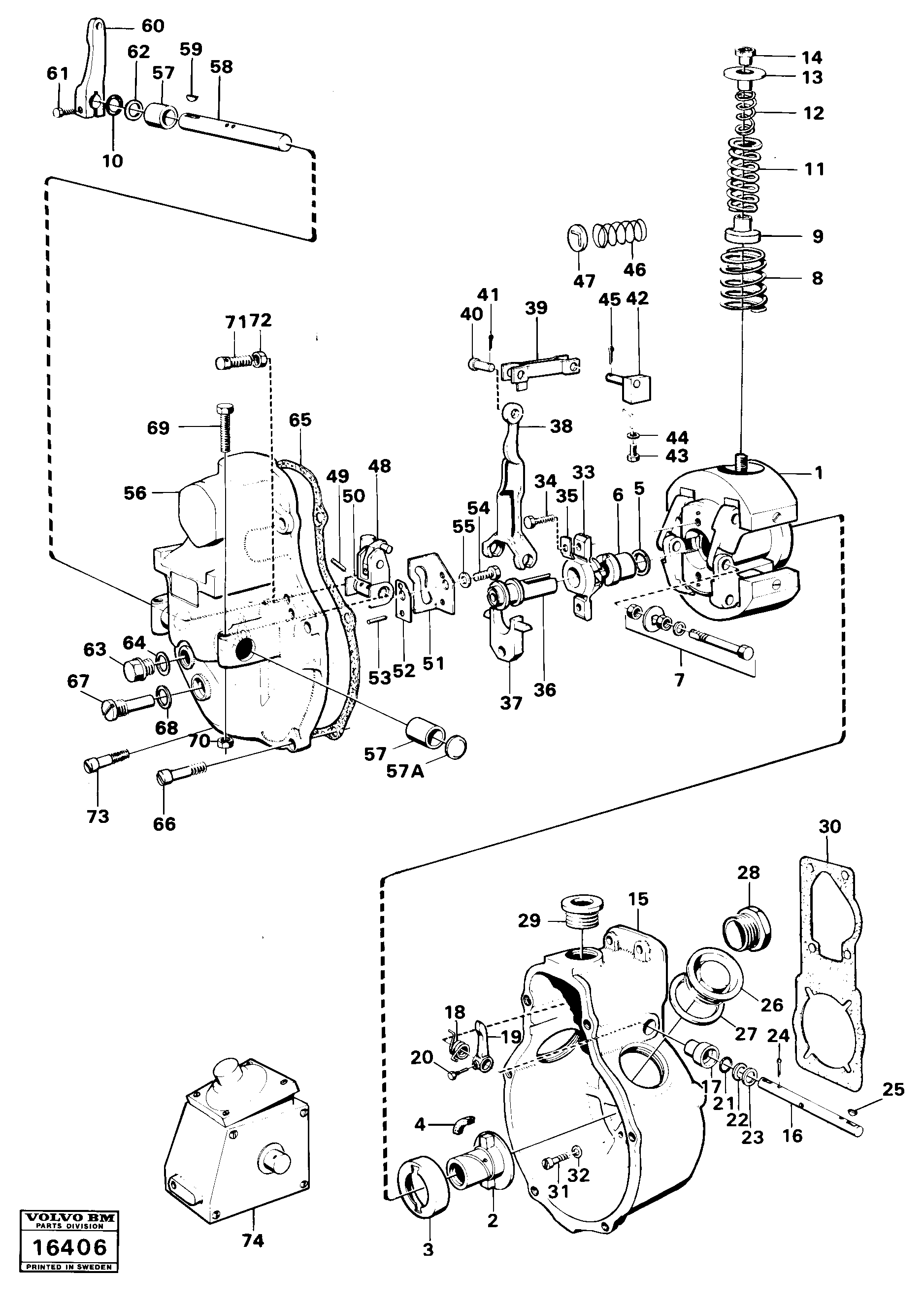 Схема запчастей Volvo 5350 5350 - 68108 Centrifugal governor 