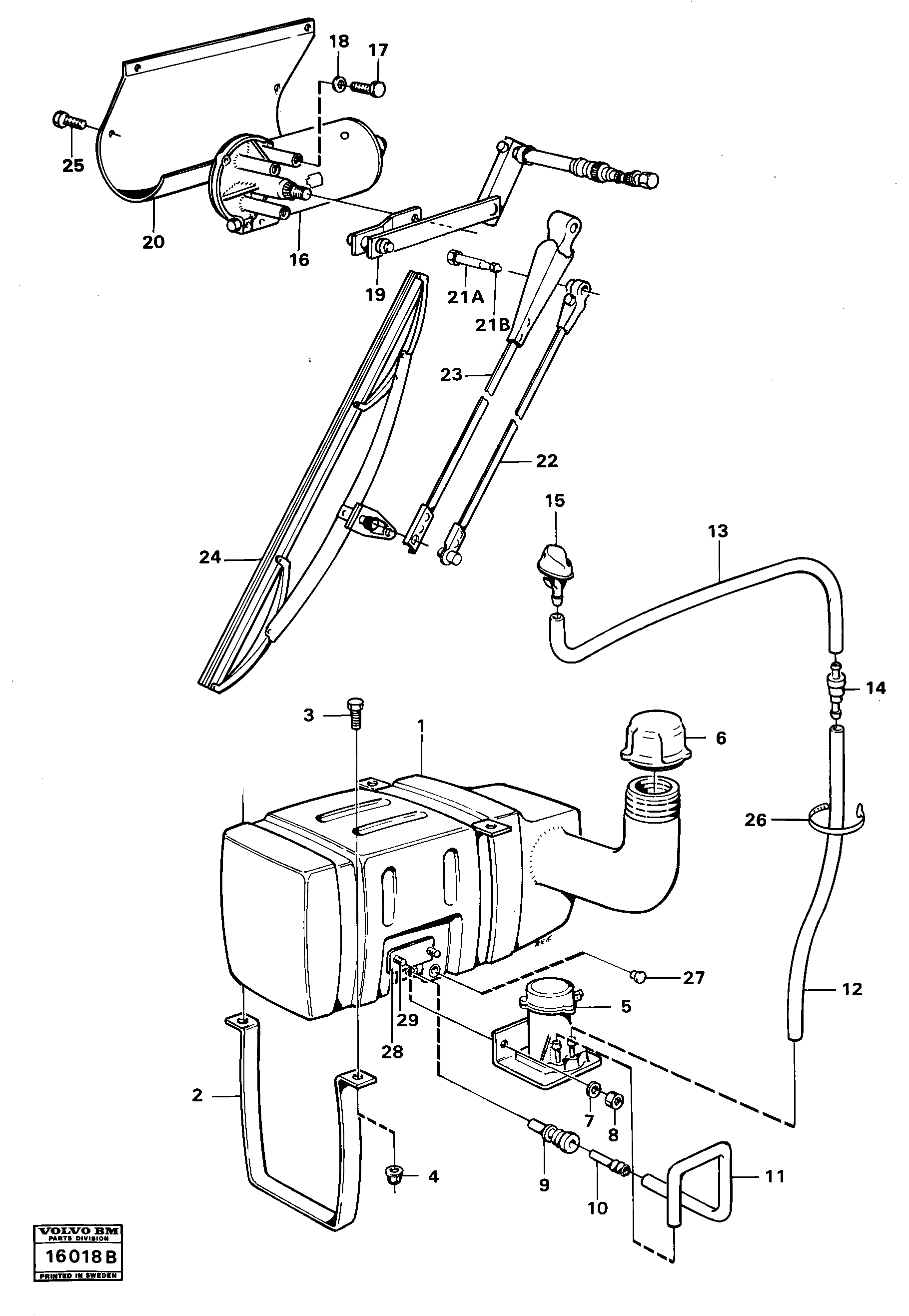 Схема запчастей Volvo 5350 5350 - 17675 Windscreen washer and wiper 