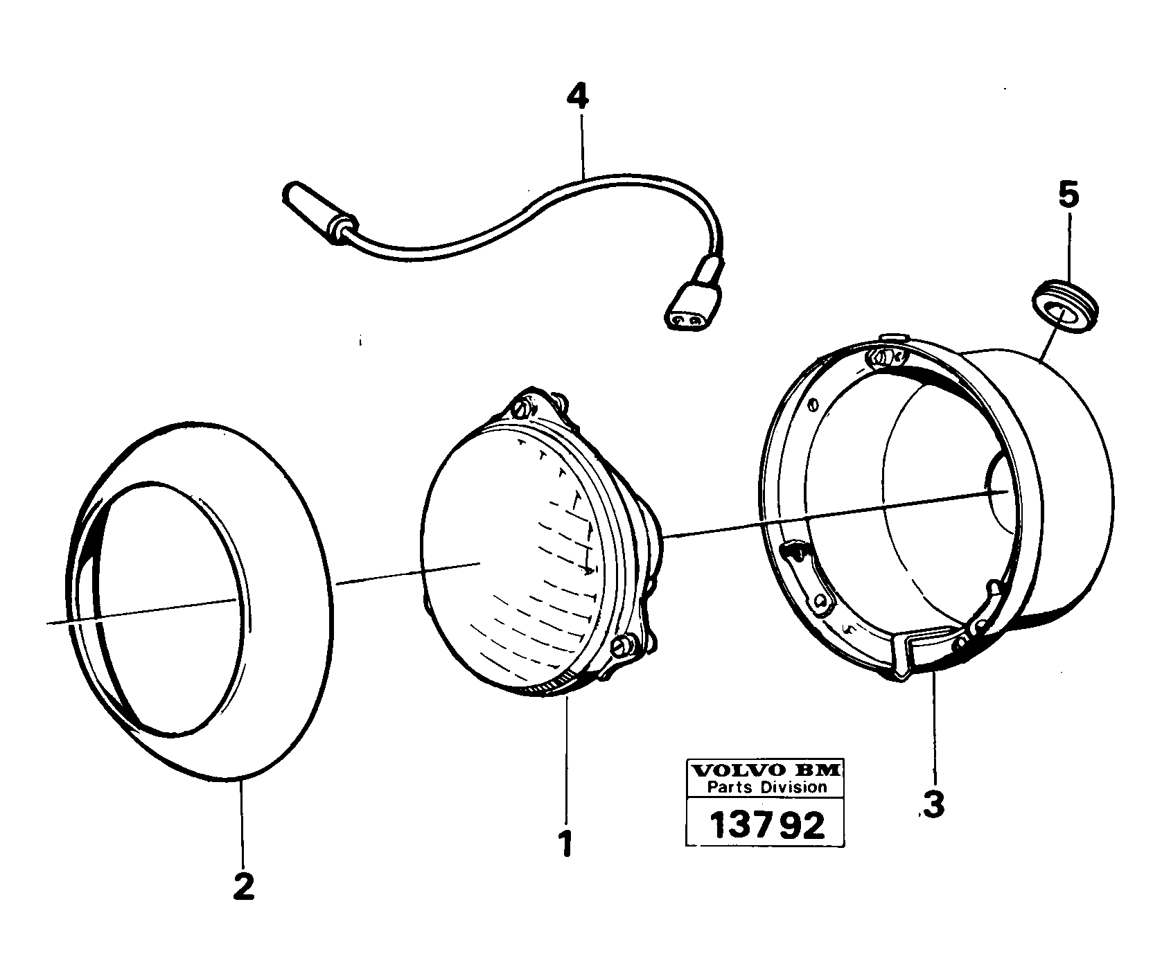 Схема запчастей Volvo 5350 5350 - 96476 Headlight 99440 
