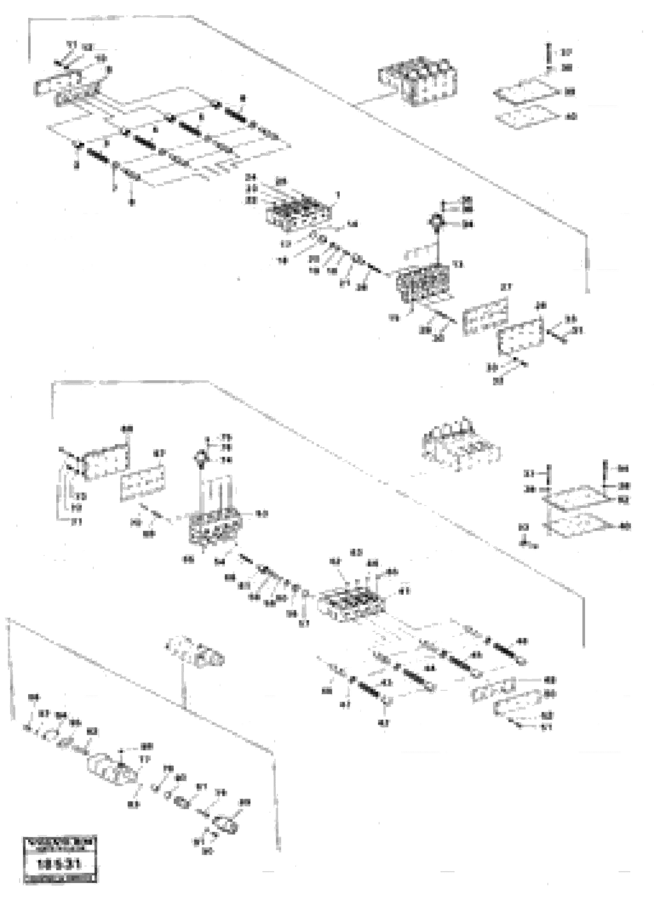 Схема запчастей Volvo 5350B Volvo BM 5350B SER NO 2229 - 3999 - 261 Valves 