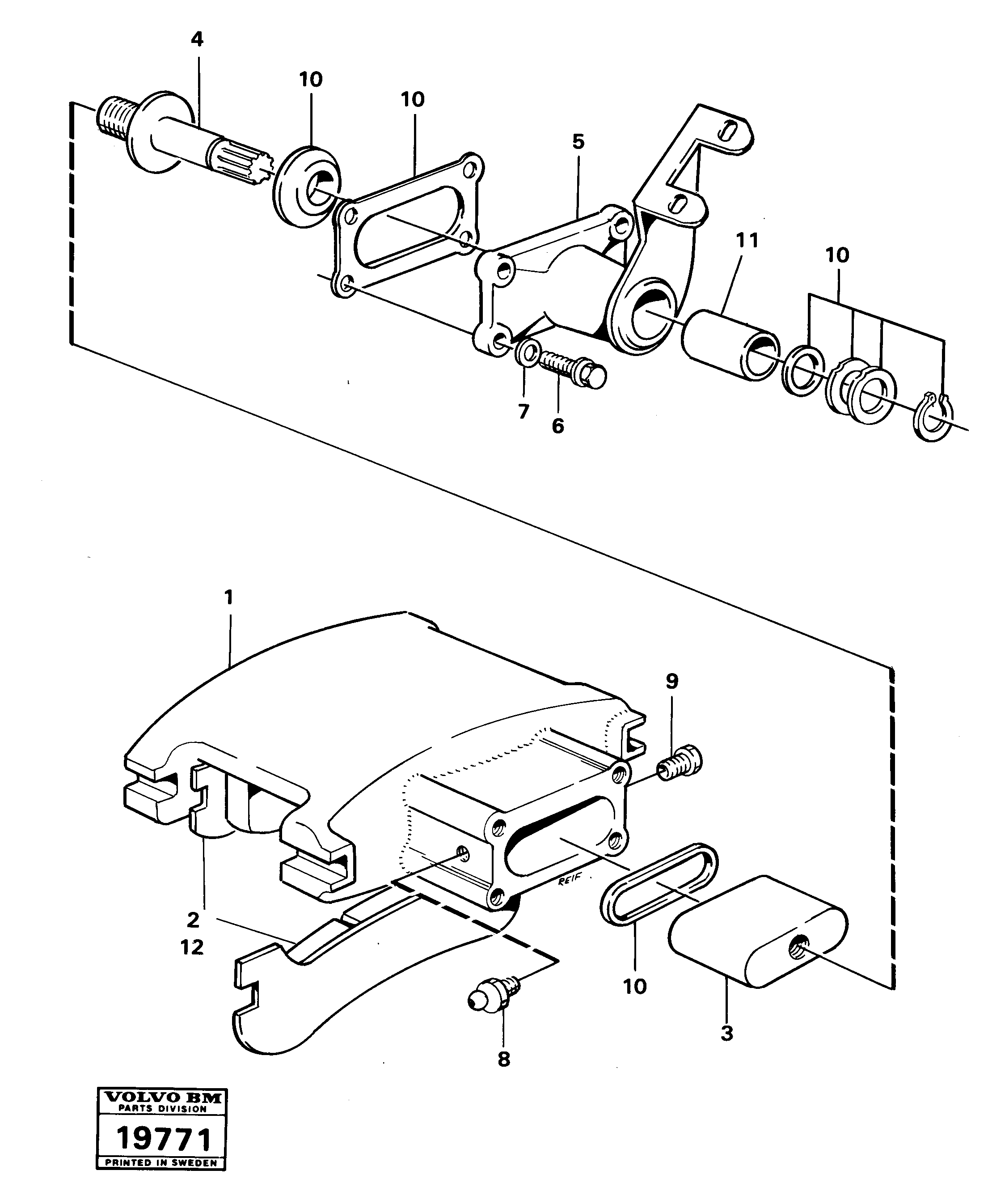 Схема запчастей Volvo 5350B Volvo BM 5350B SER NO 2229 - 3999 - 13681 Parking brake 