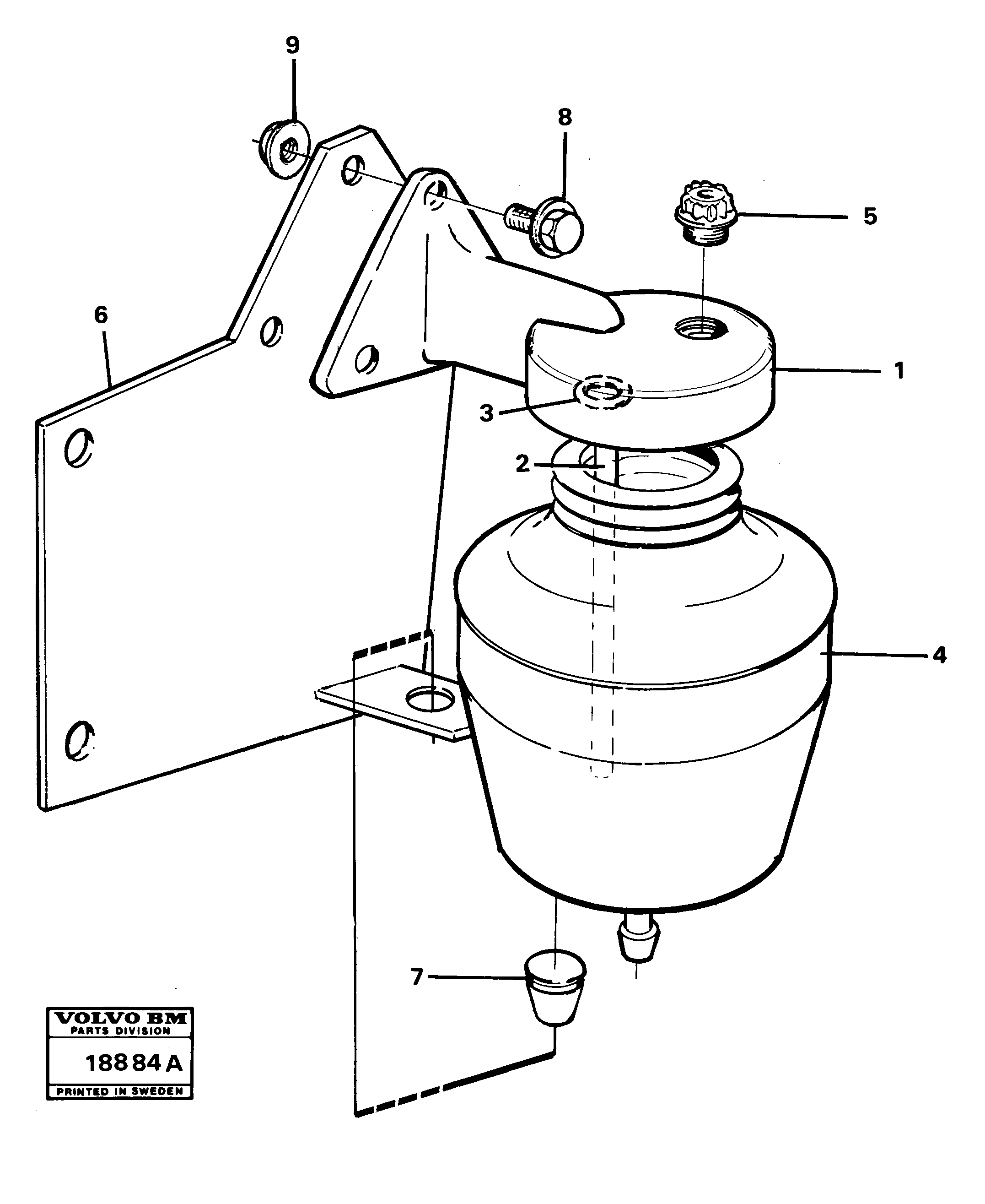 Схема запчастей Volvo 5350B Volvo BM 5350B SER NO 2229 - 3999 - 13697 Anti-freeze reservoir 