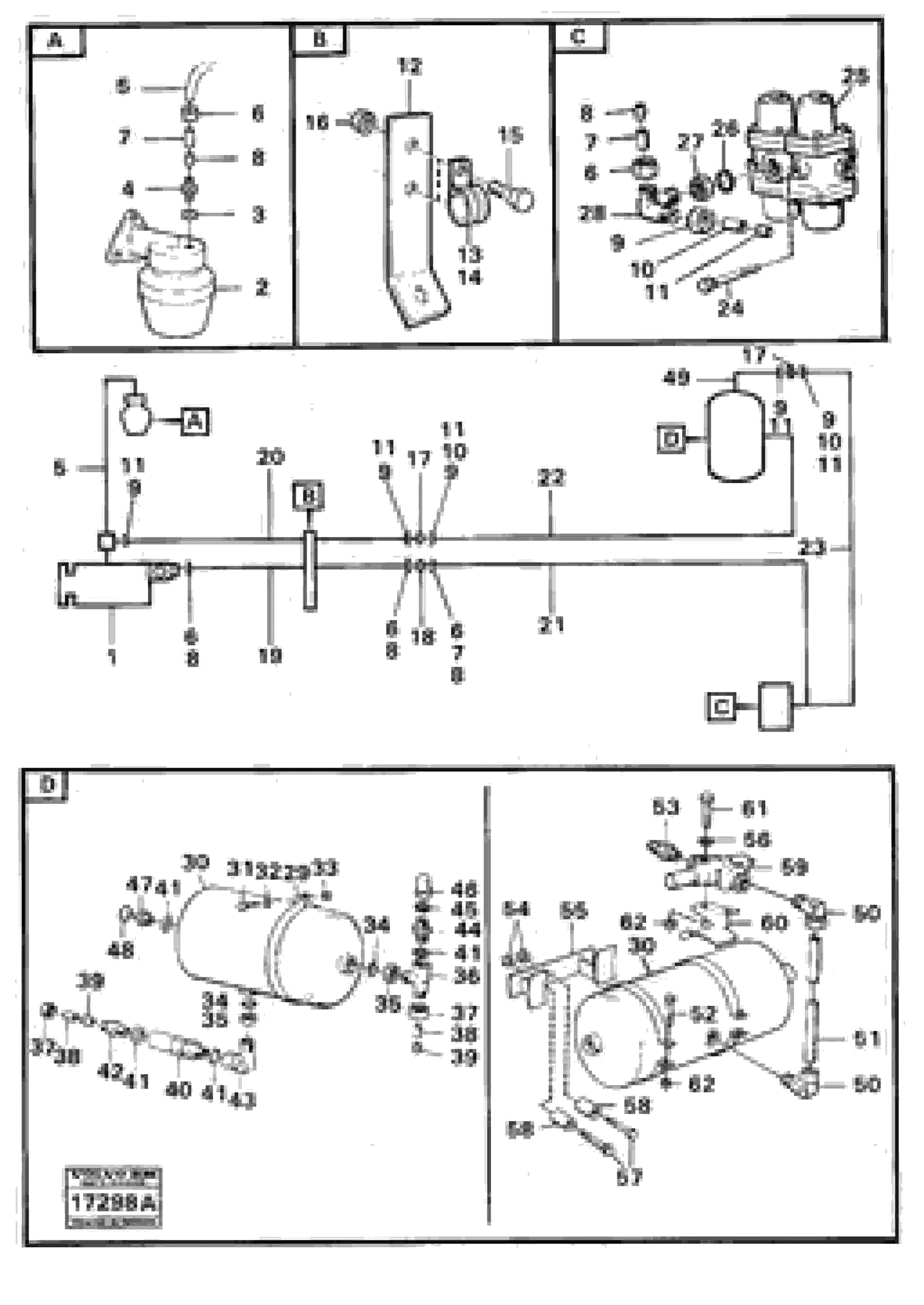 Схема запчастей Volvo 5350B Volvo BM 5350B SER NO 2229 - 3999 - 97468 Feed lines 