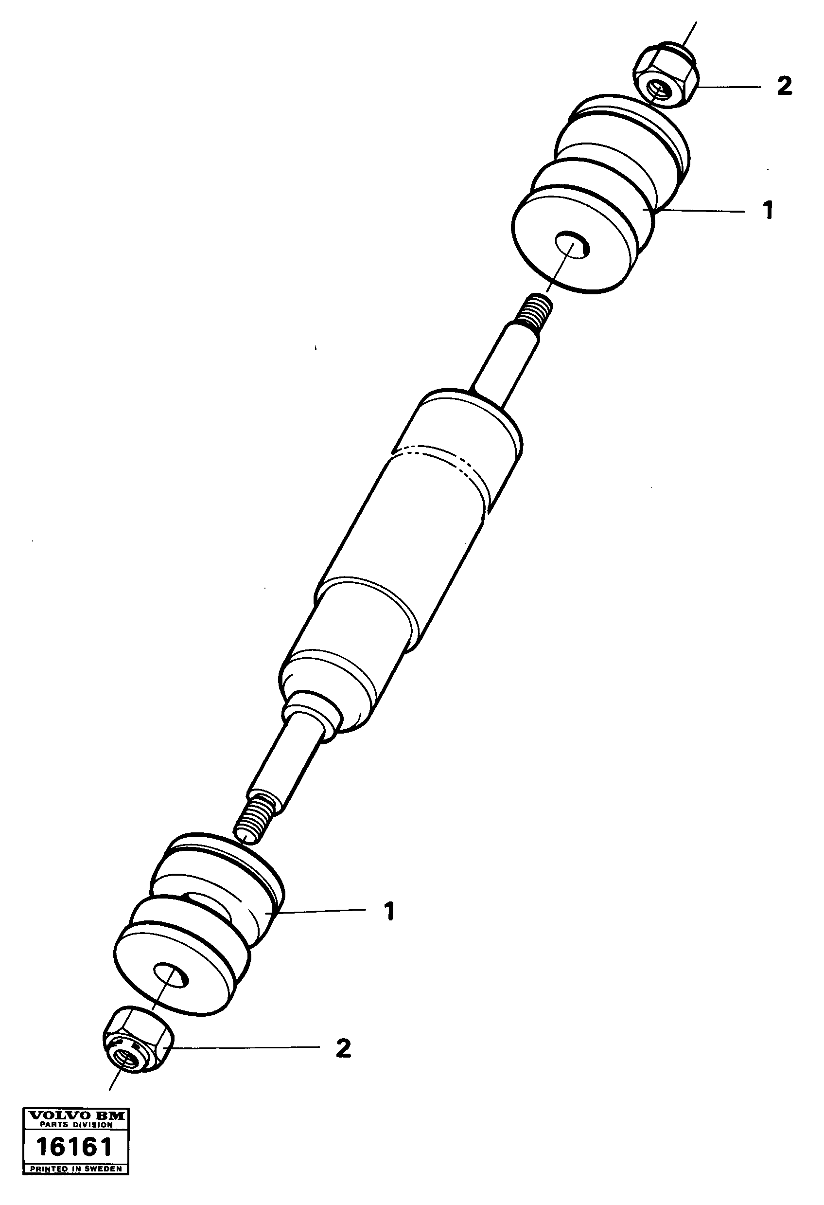 Схема запчастей Volvo 5350B Volvo BM 5350B SER NO 2229 - 3999 - 13707 Shock absorbers 