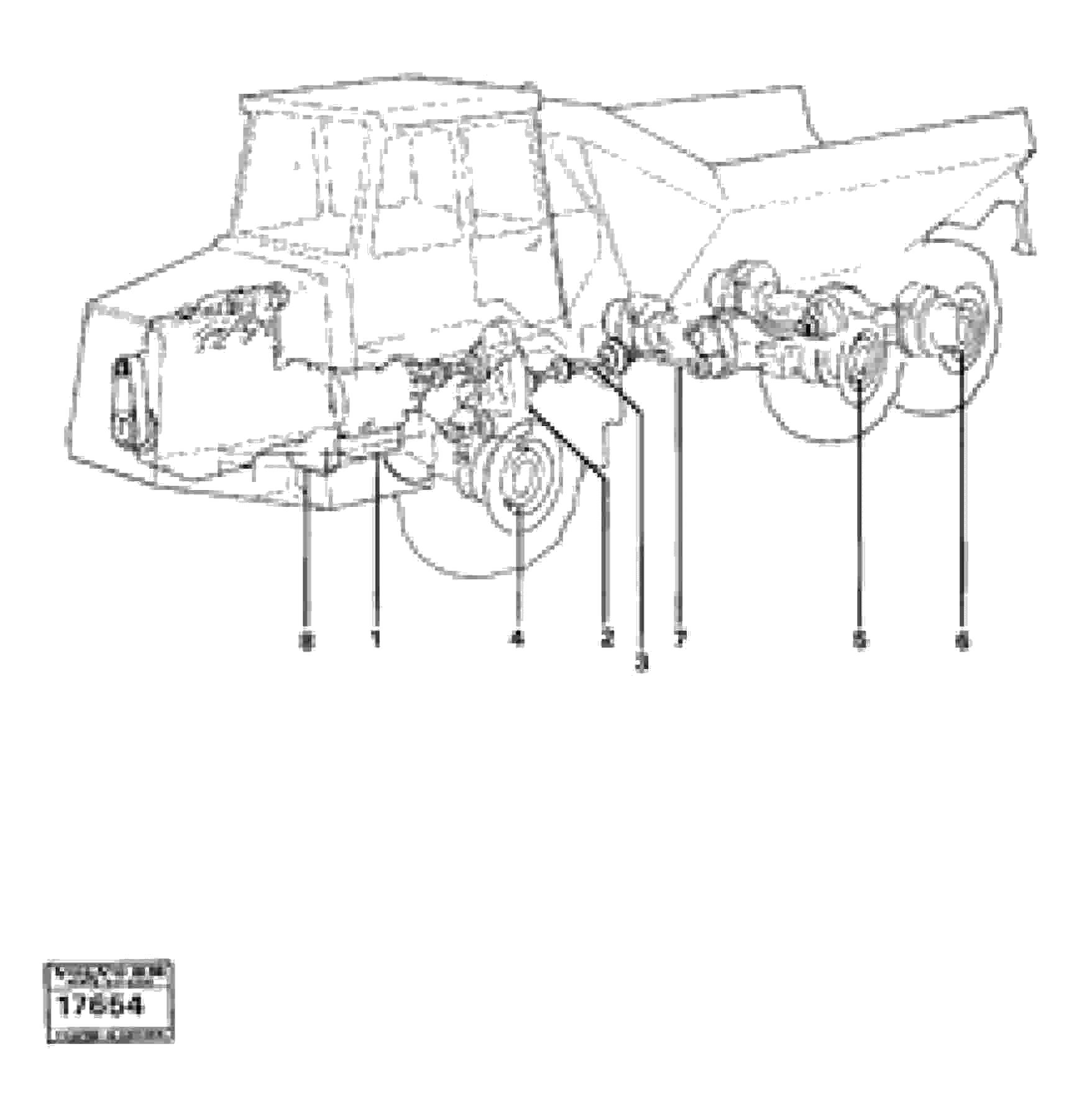 Схема запчастей Volvo 5350B Volvo BM 5350B SER NO 2229 - 3999 - 14808 Power transmission 