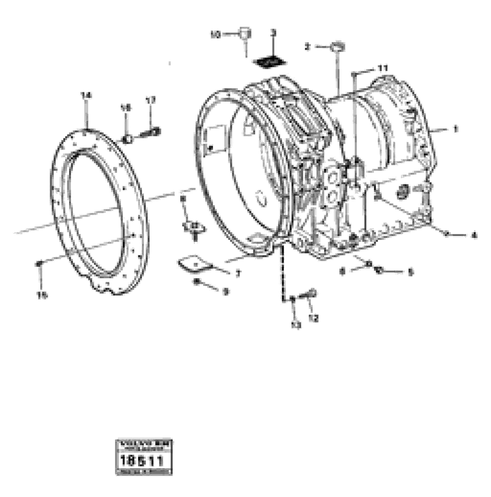 Схема запчастей Volvo 5350B Volvo BM 5350B SER NO 2229 - 3999 - 1168 Gearbox-housing-oil dipst 