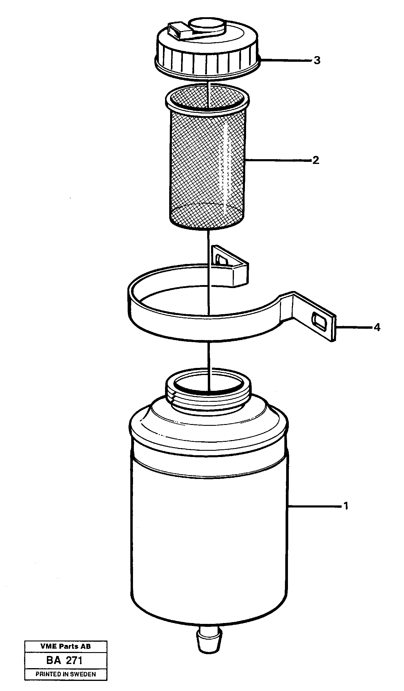 Схема запчастей Volvo A20 VOLVO BM A20 - 5229 Reservoir, tractor 