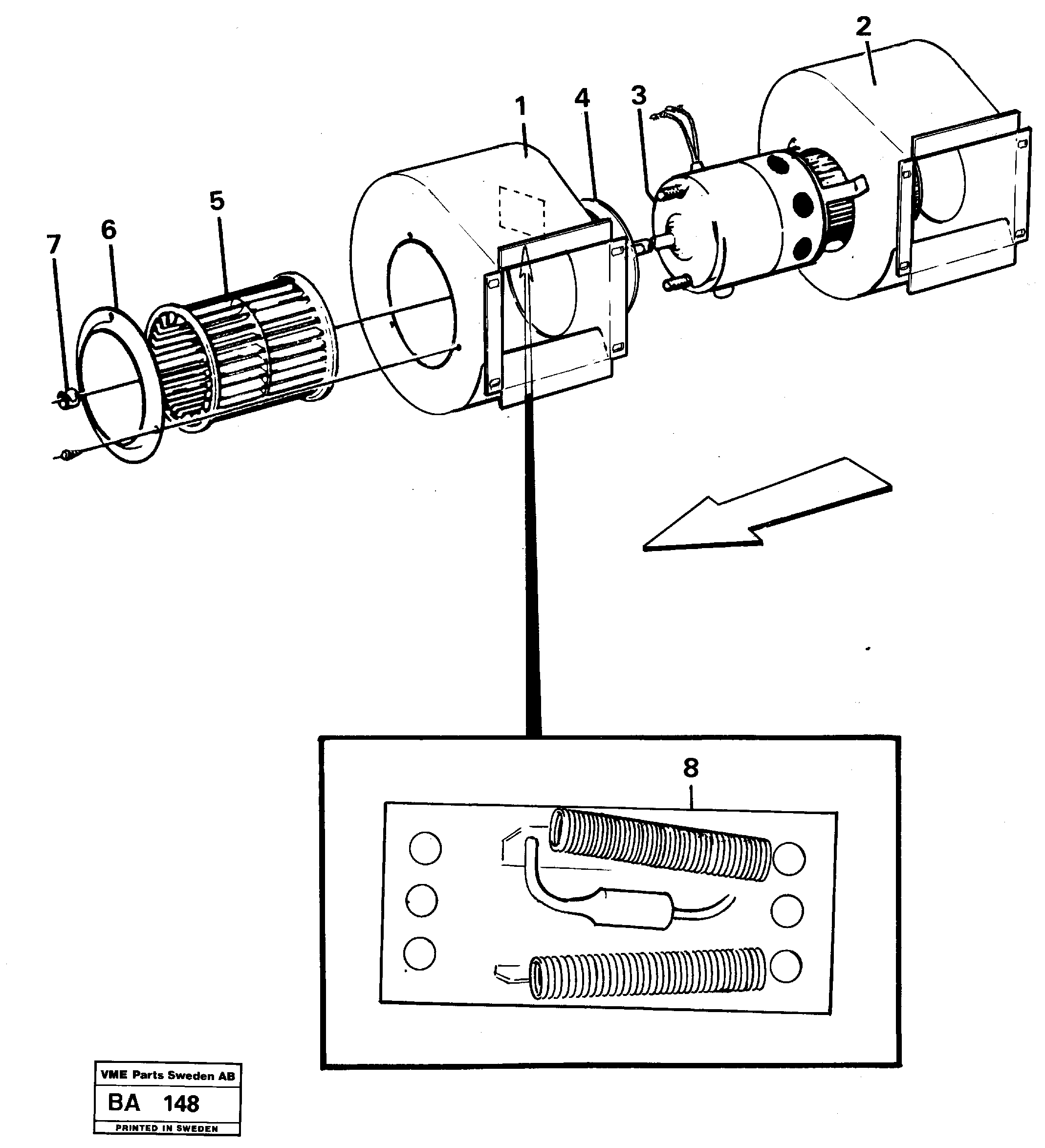 Схема запчастей Volvo A20 VOLVO BM A20 - 14040 Fan 
