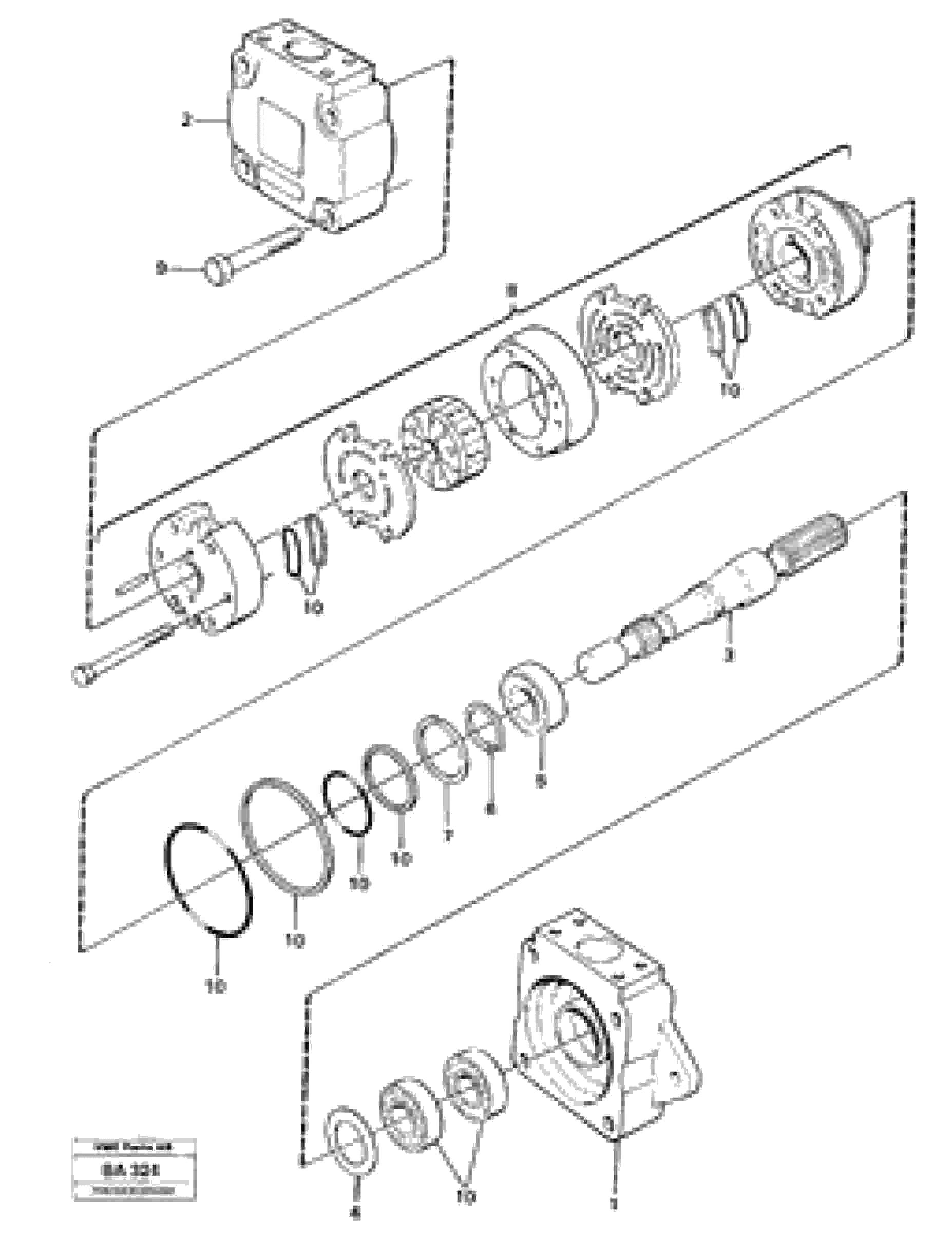 Схема запчастей Volvo A20 VOLVO BM A20 - 97905 Vane pump 