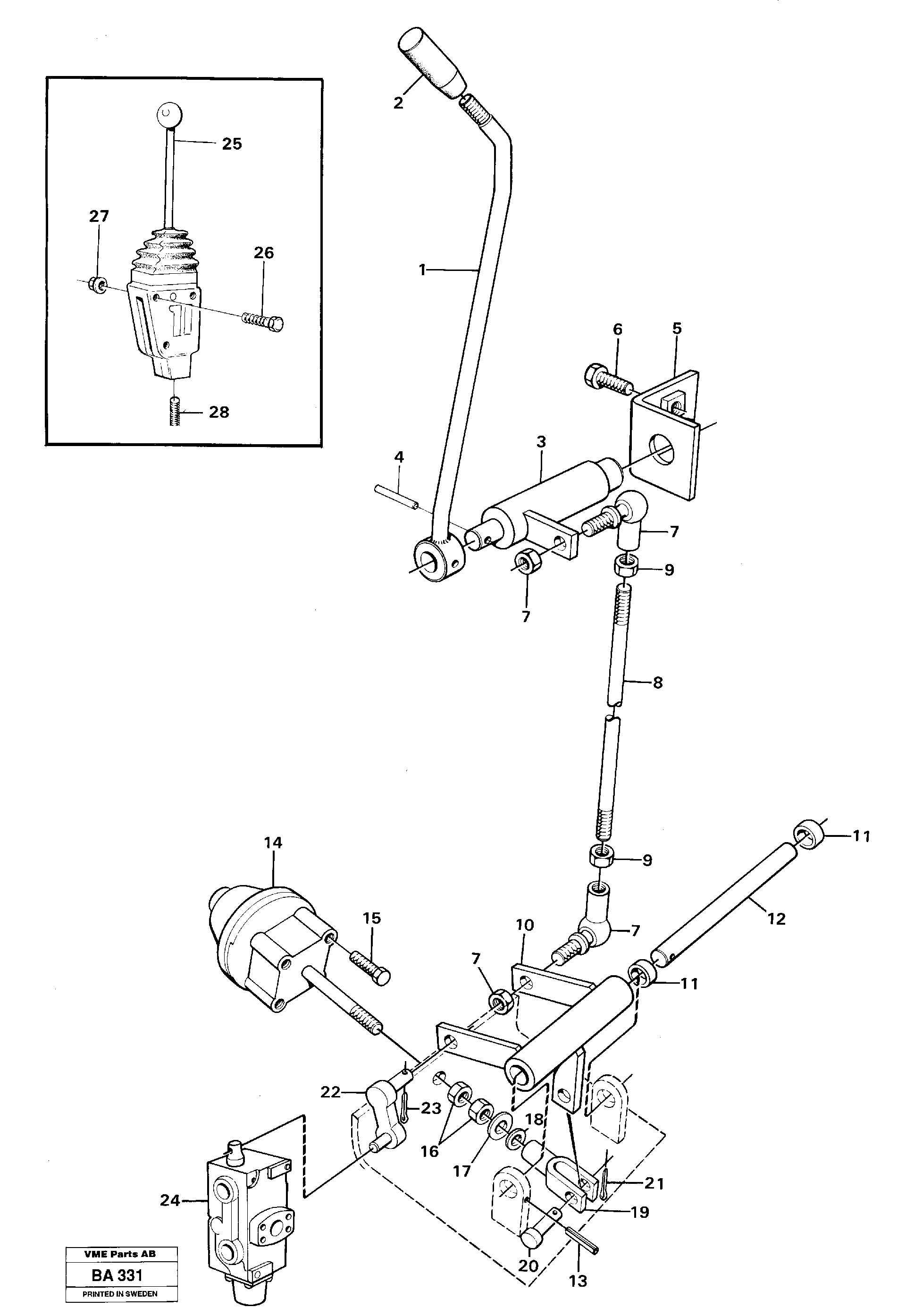 Схема запчастей Volvo A20 VOLVO BM A20 - 86973 Tip control 
