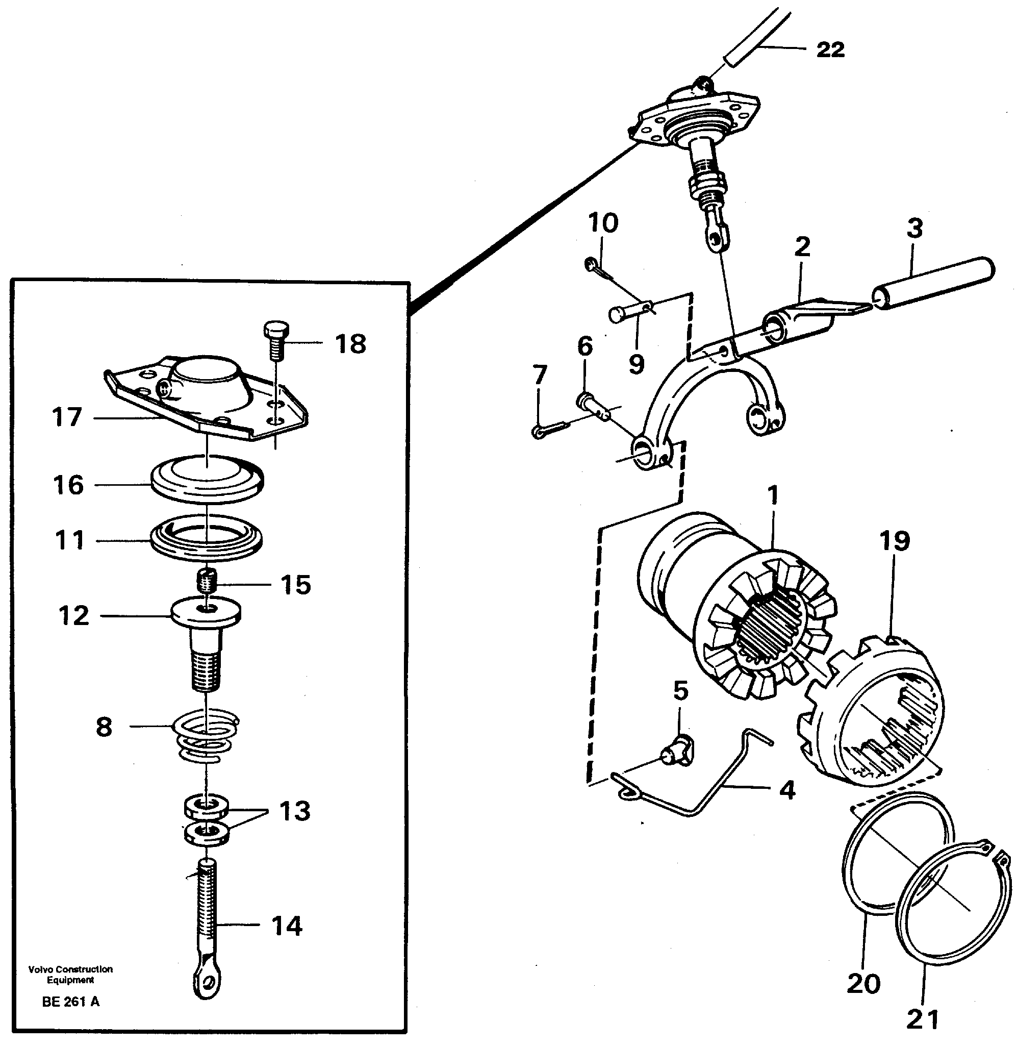 Схема запчастей Volvo A35 Volvo BM A35 - 22916 Differential lock 