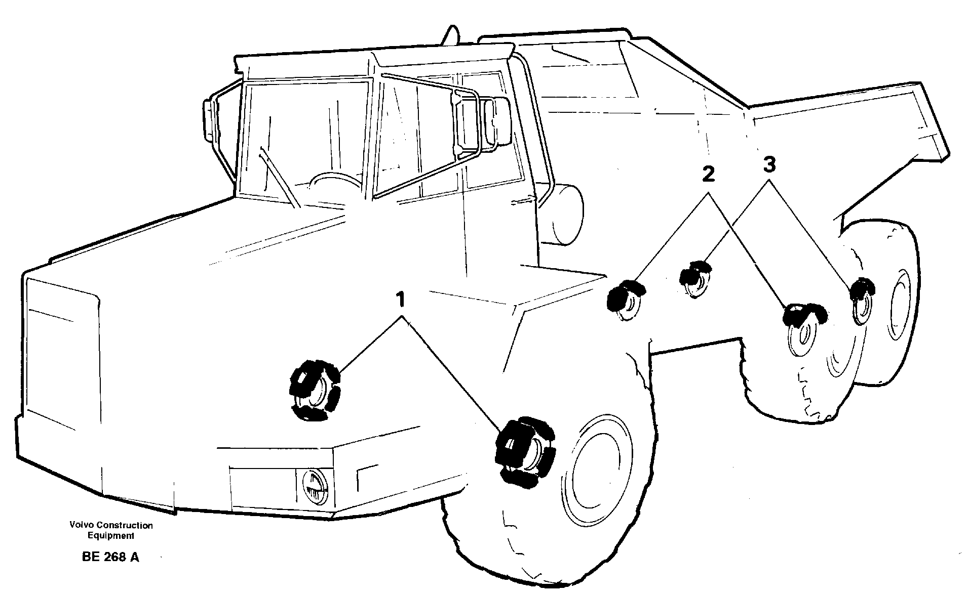 Схема запчастей Volvo A35 Volvo BM A35 - 8387 Brake / planetary shaft 