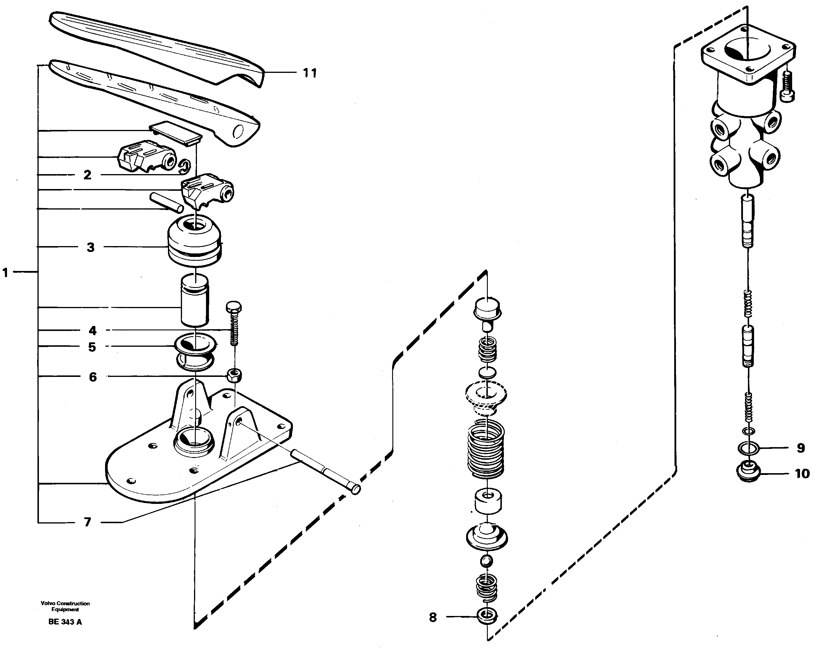 Схема запчастей Volvo A35 Volvo BM A35 - 15780 Footbrake valve 