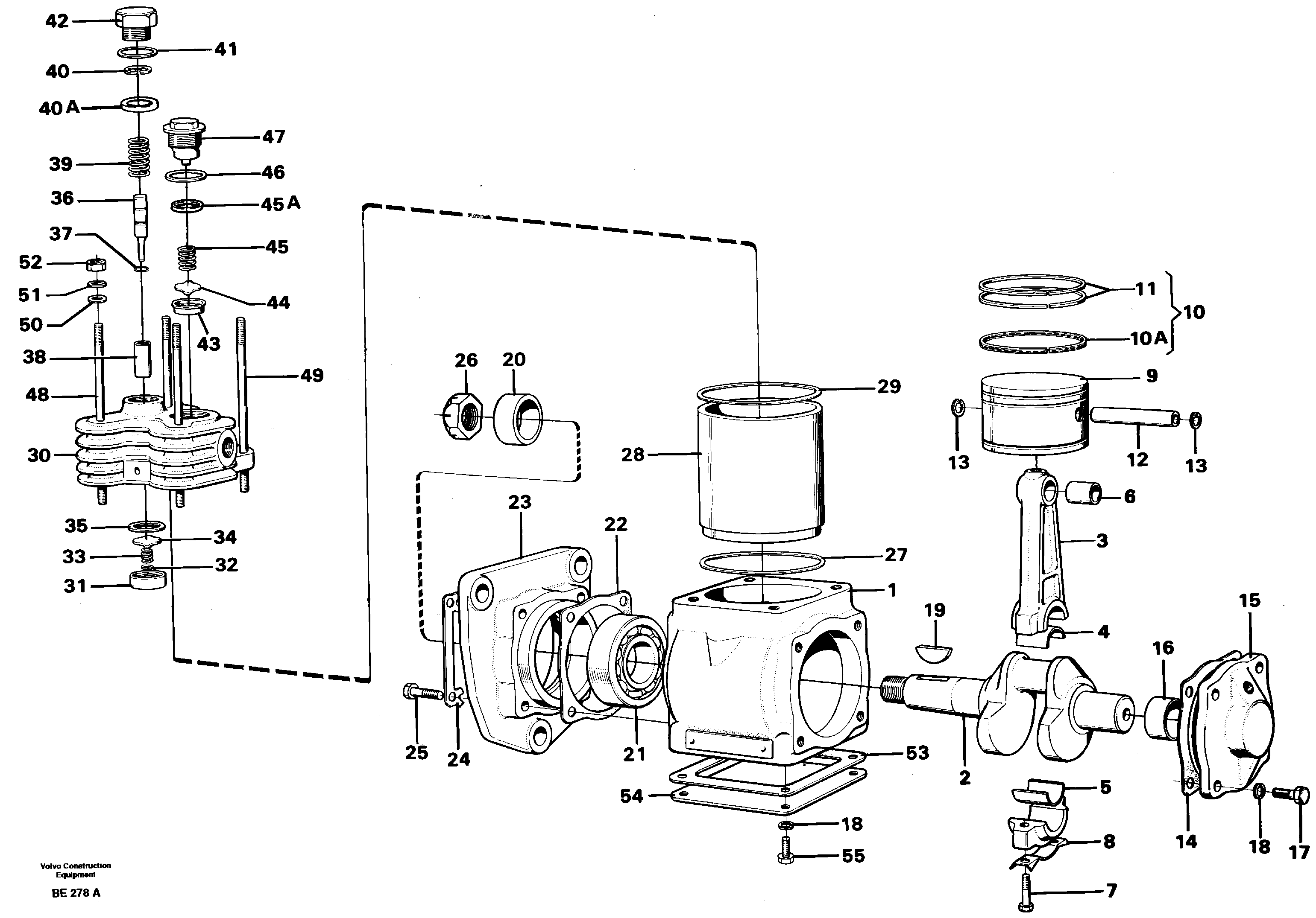 Схема запчастей Volvo A35 Volvo BM A35 - 59274 Air compressor 