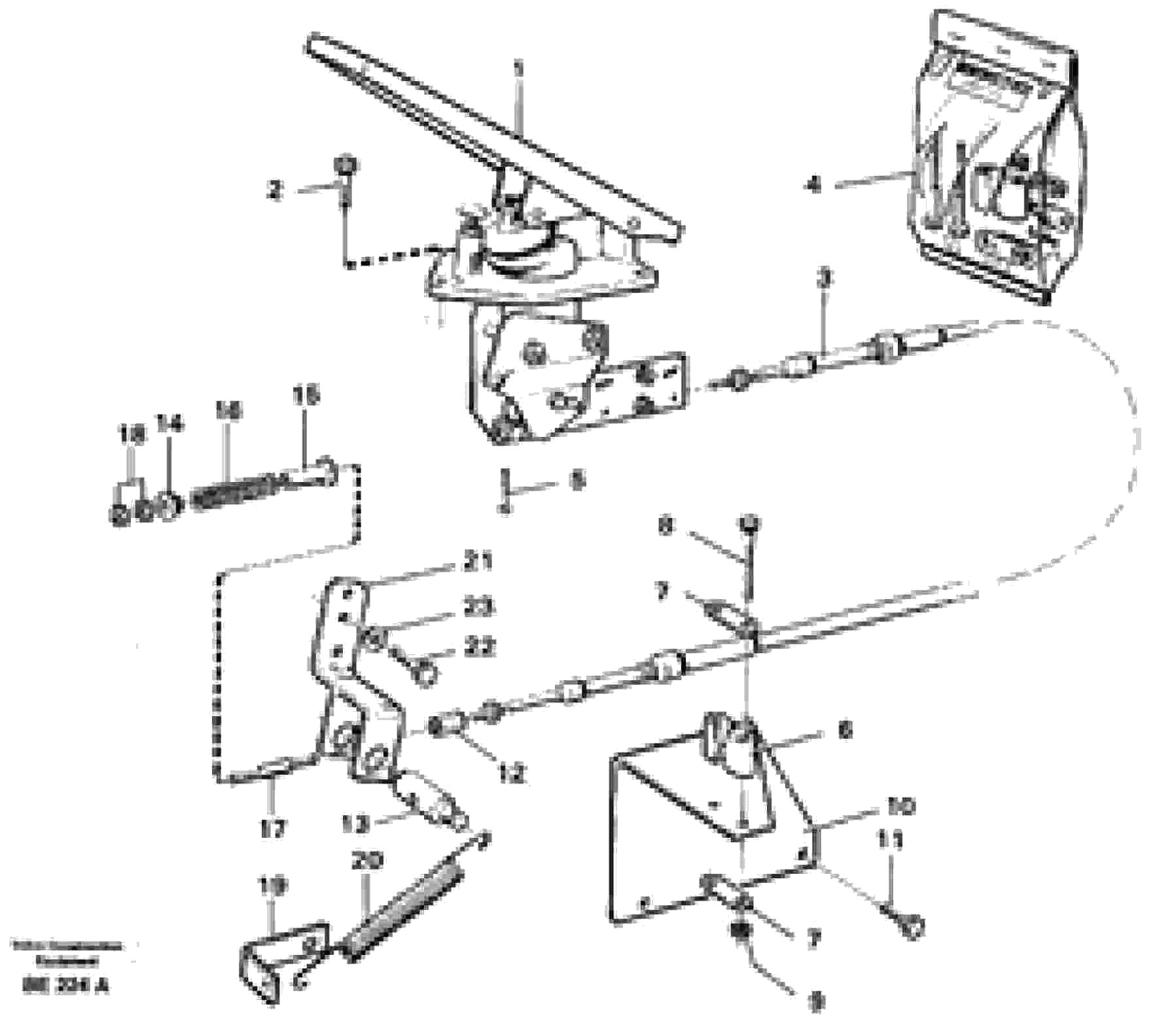 Схема запчастей Volvo A35 Volvo BM A35 - 37138 Governor controls 