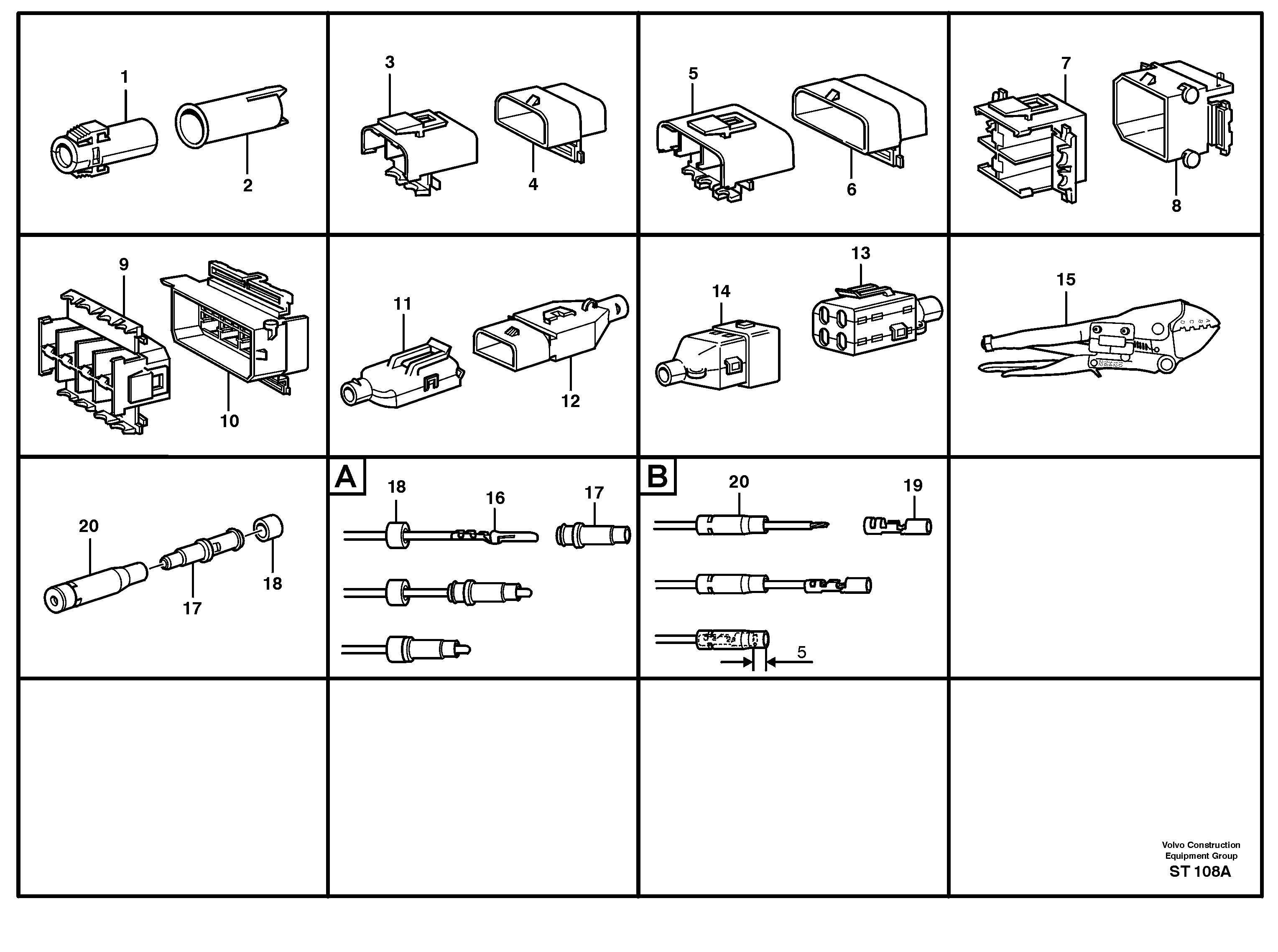 Схема запчастей Volvo A35 Volvo BM A35 - 48482 Humidity-proof connections 