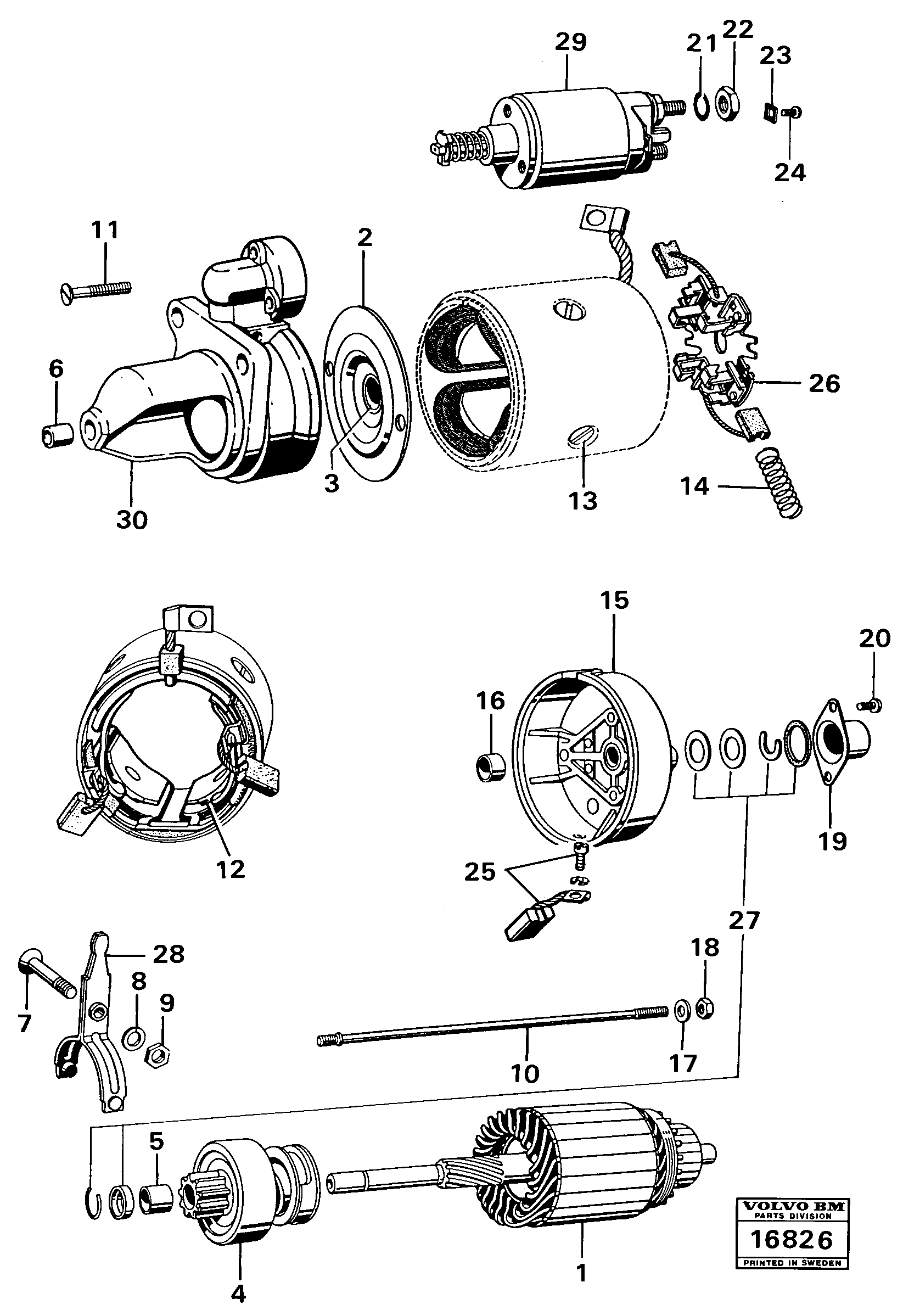 Схема запчастей Volvo A25 VOLVO BM VOLVO BM A25 - 22784 Starter motor 