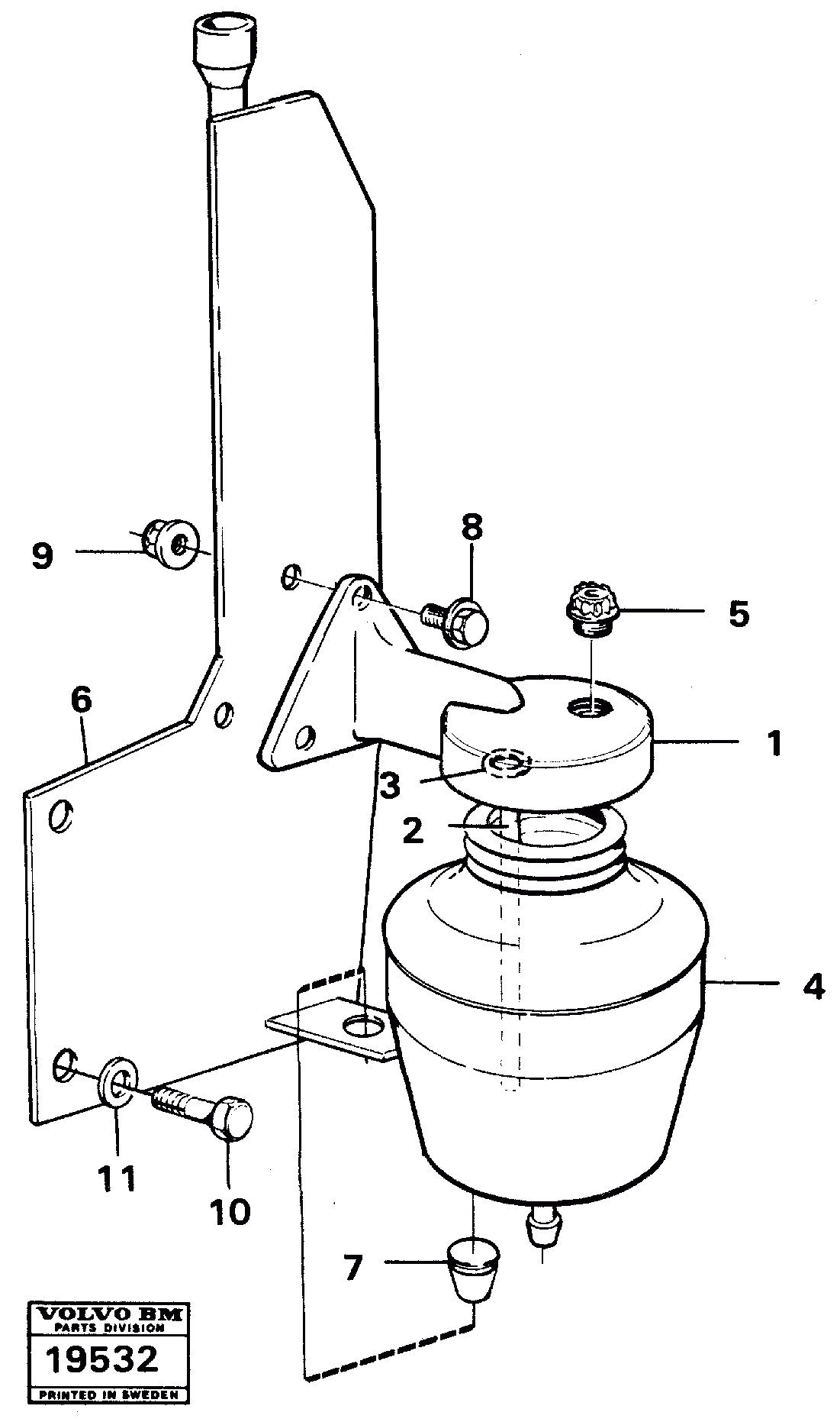 Схема запчастей Volvo A25 VOLVO BM VOLVO BM A25 - 33852 Anti-freeze reservoir 