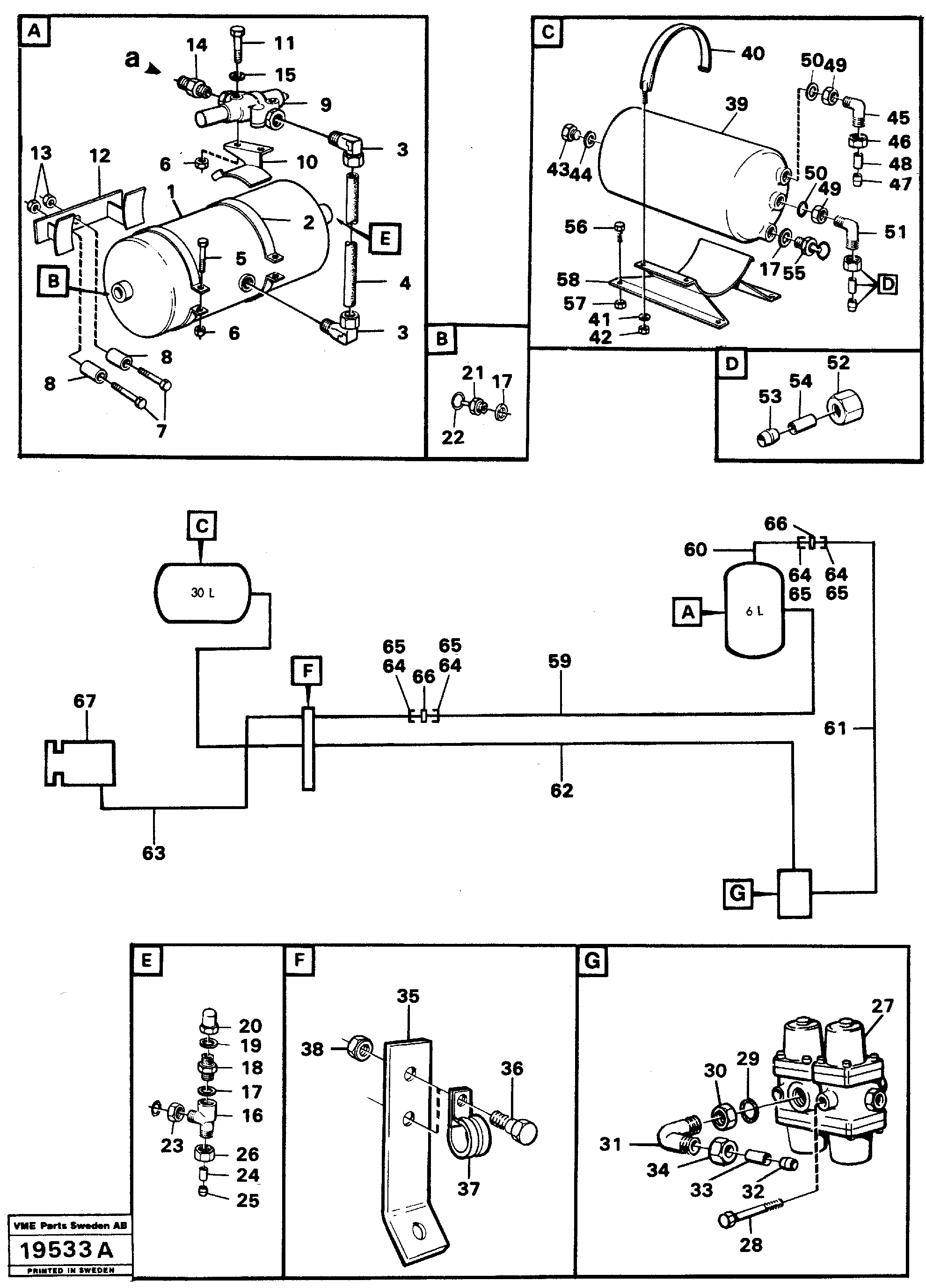 Схема запчастей Volvo A25 VOLVO BM VOLVO BM A25 - 97710 Feed lines 