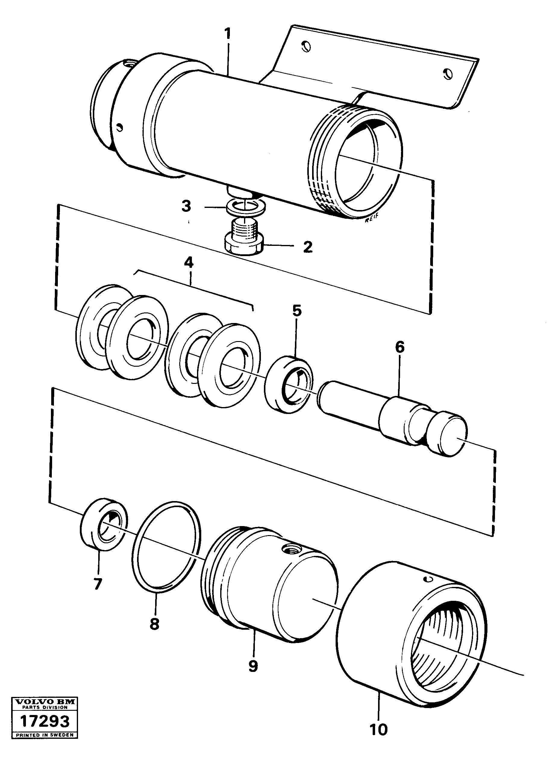 Схема запчастей Volvo A25 VOLVO BM VOLVO BM A25 - 19999 Damping cylinder 