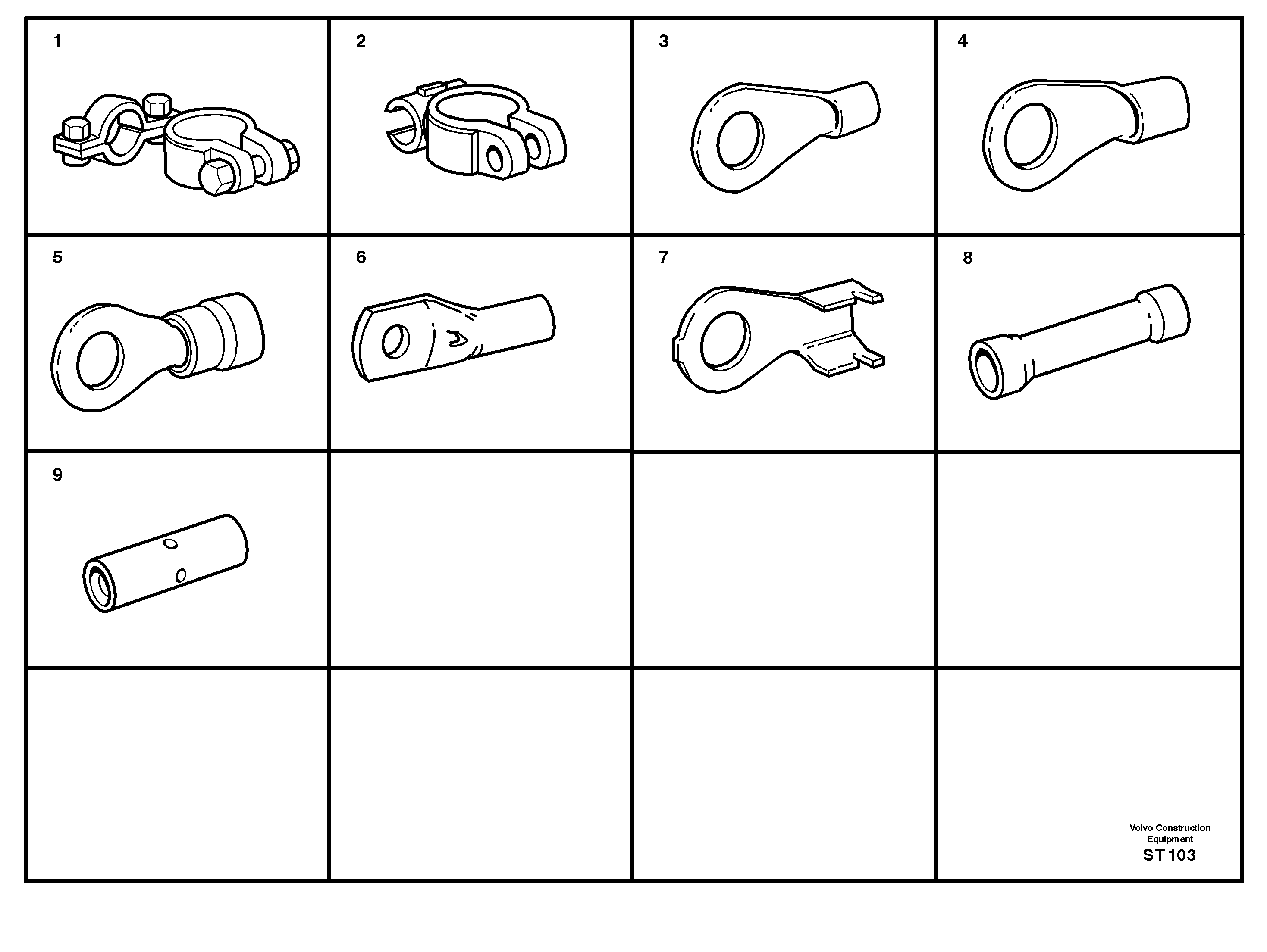 Схема запчастей Volvo A30 VOLVO BM VOLVO BM A30 - 50324 Cable terminal 