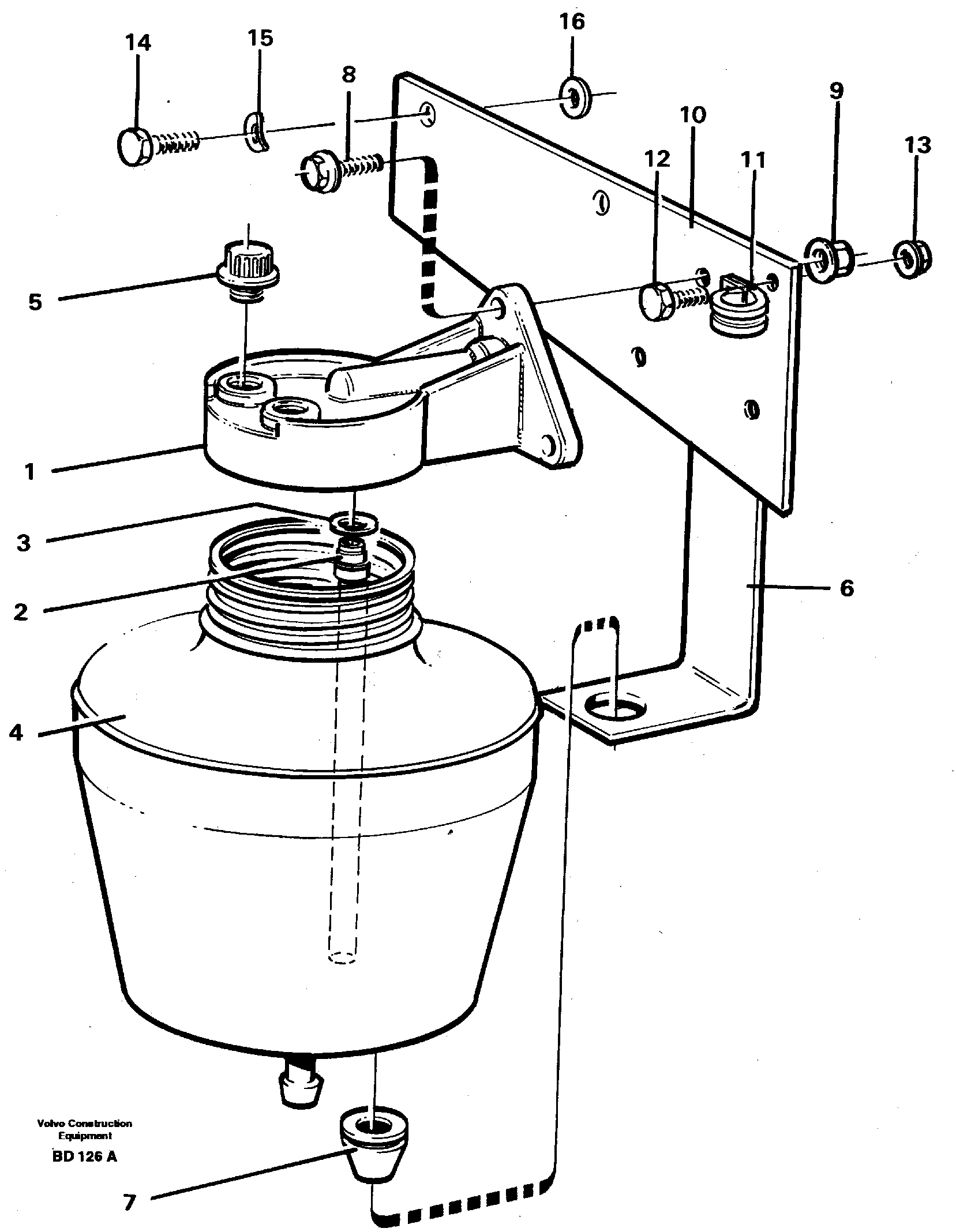 Схема запчастей Volvo A30 VOLVO BM VOLVO BM A30 - 104707 Anti-freeze reservoir 