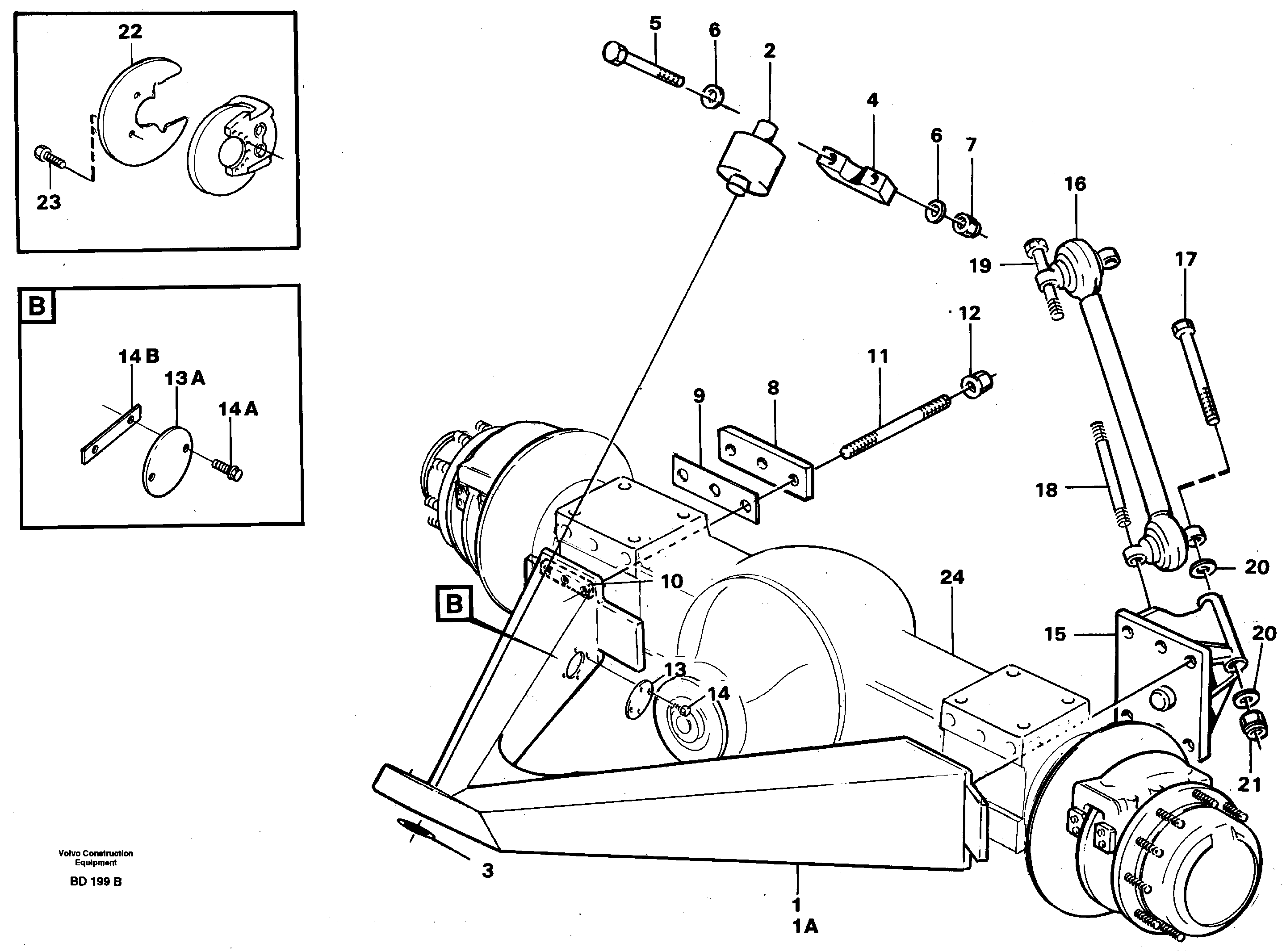 Схема запчастей Volvo A30 VOLVO BM VOLVO BM A30 - 20710 Bogie mounting block rear 