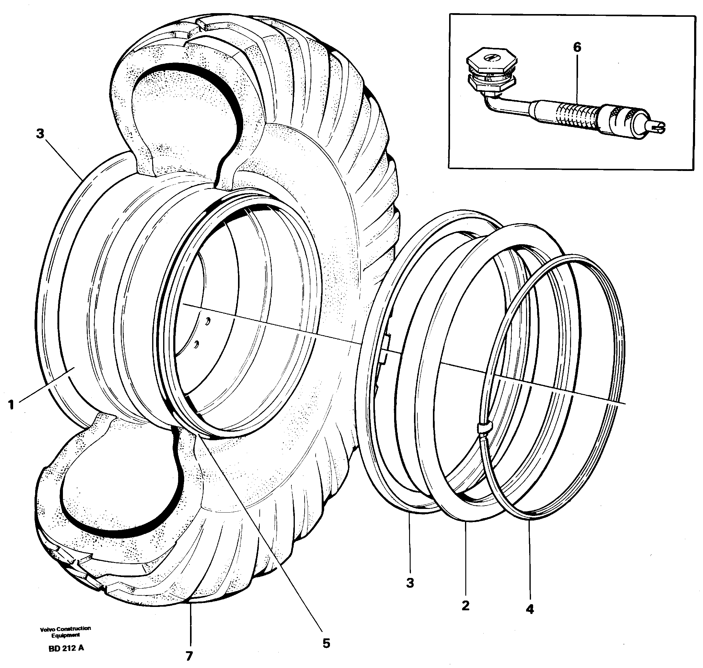 Схема запчастей Volvo A30 VOLVO BM VOLVO BM A30 - 10347 Wheel 23,5-25 