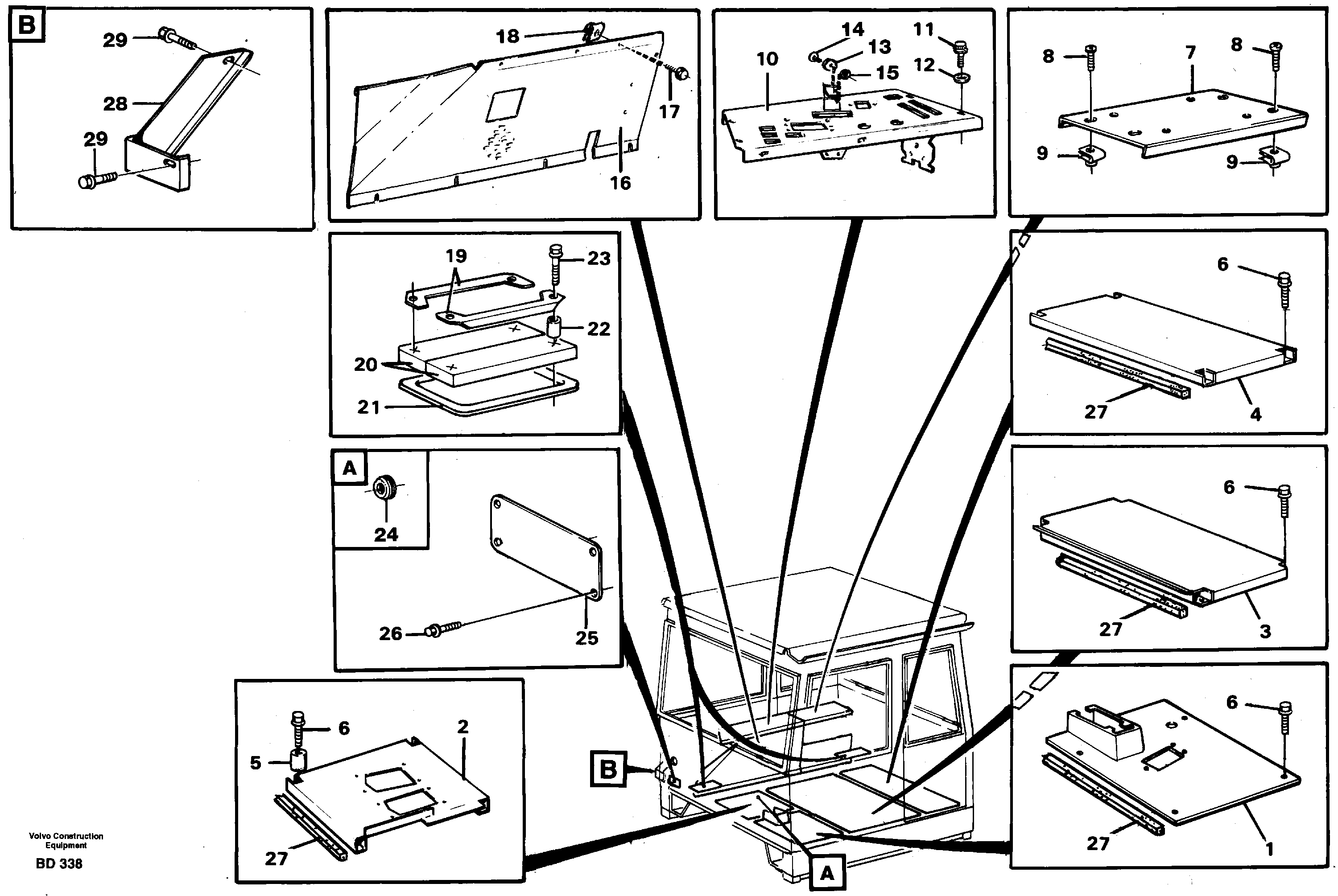 Схема запчастей Volvo A30 VOLVO BM VOLVO BM A30 - 40921 Floor panels and cover plates 
