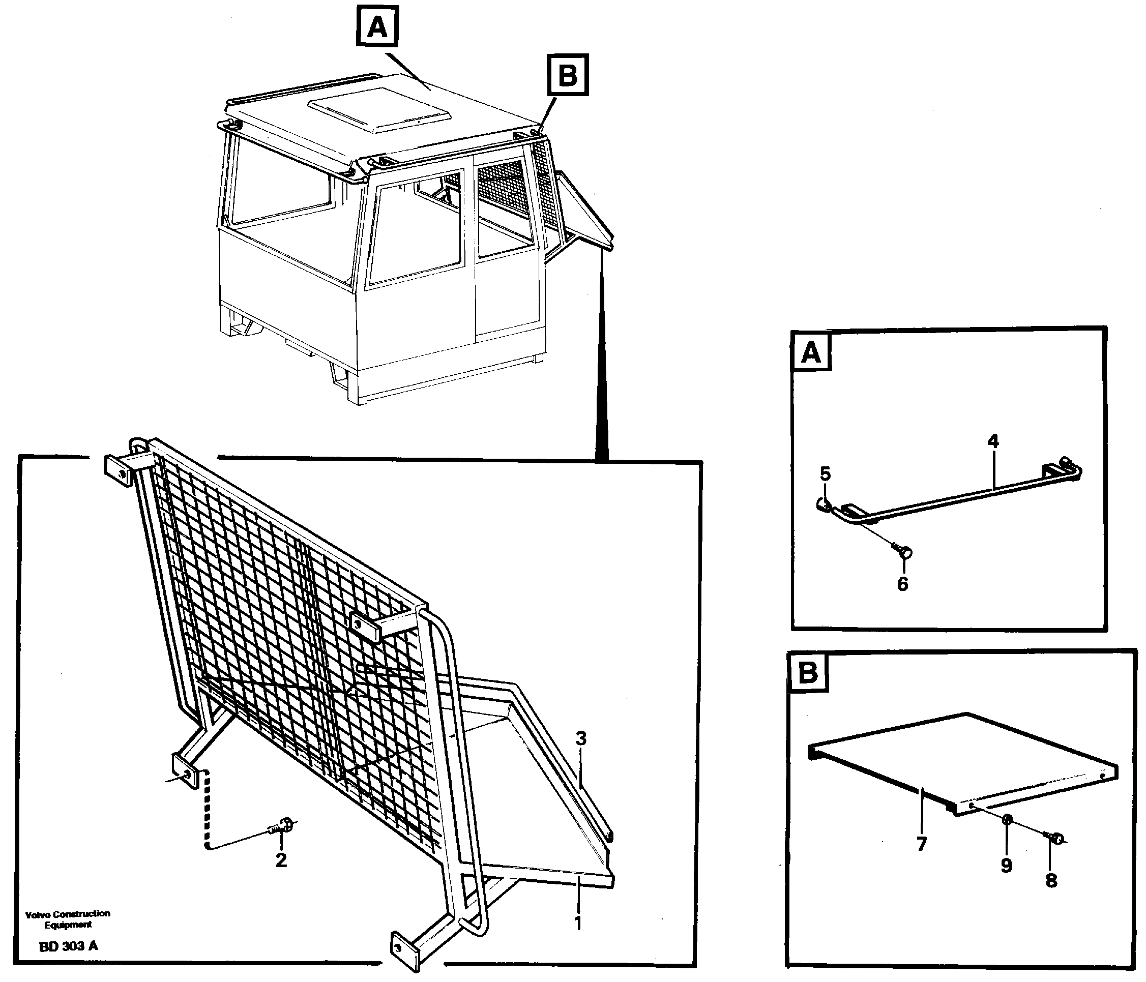 Схема запчастей Volvo A30 VOLVO BM VOLVO BM A30 - 20714 Protective grating protecting roof 