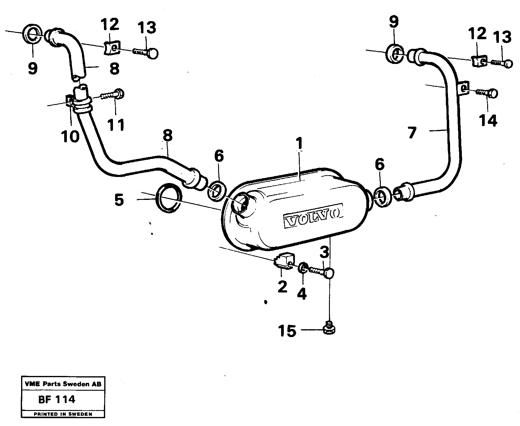 Схема запчастей Volvo A25B A25B - 40922 Масляный радиатор 