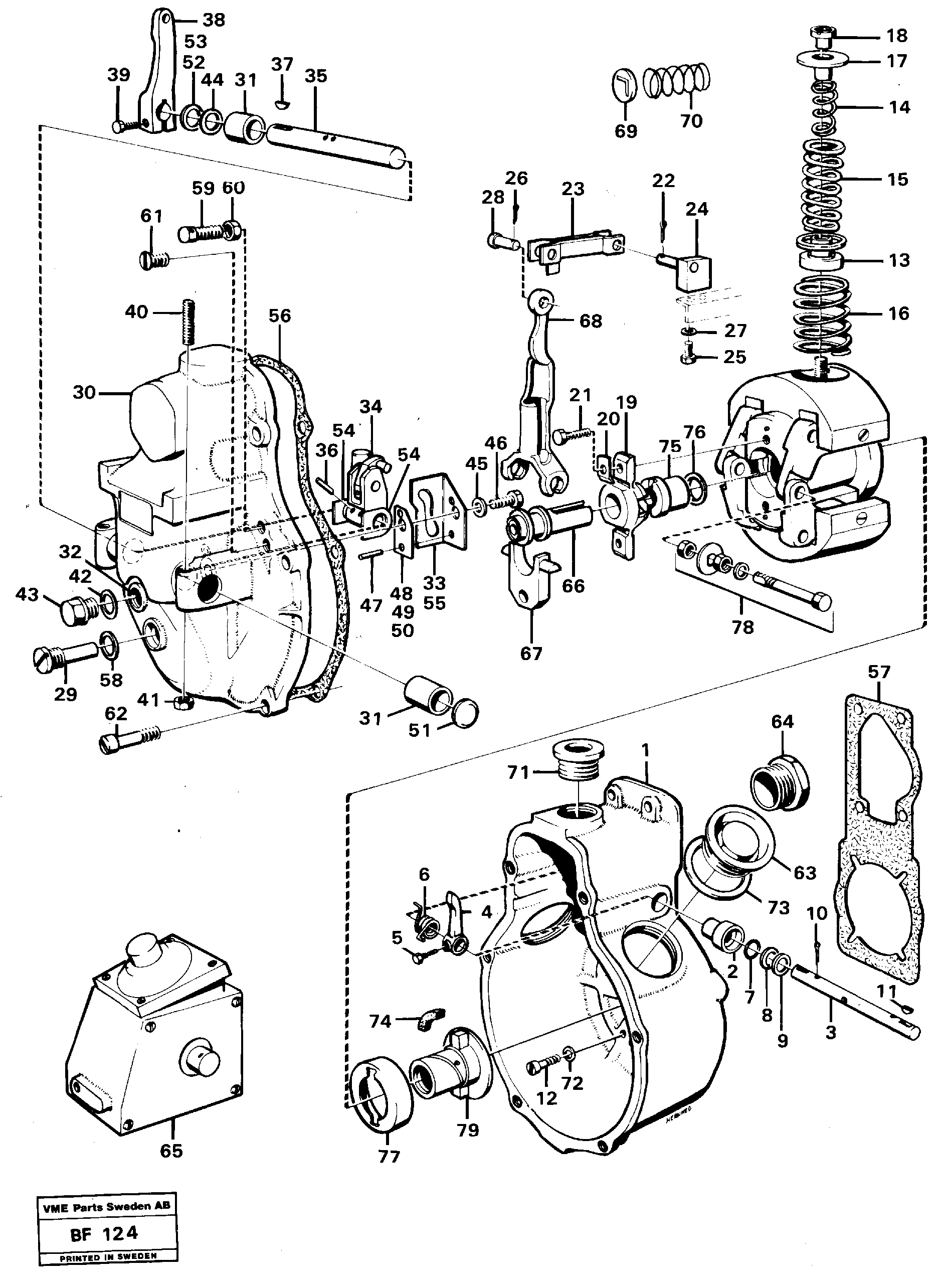 Схема запчастей Volvo A25B A25B - 58344 Centrifugal governor 