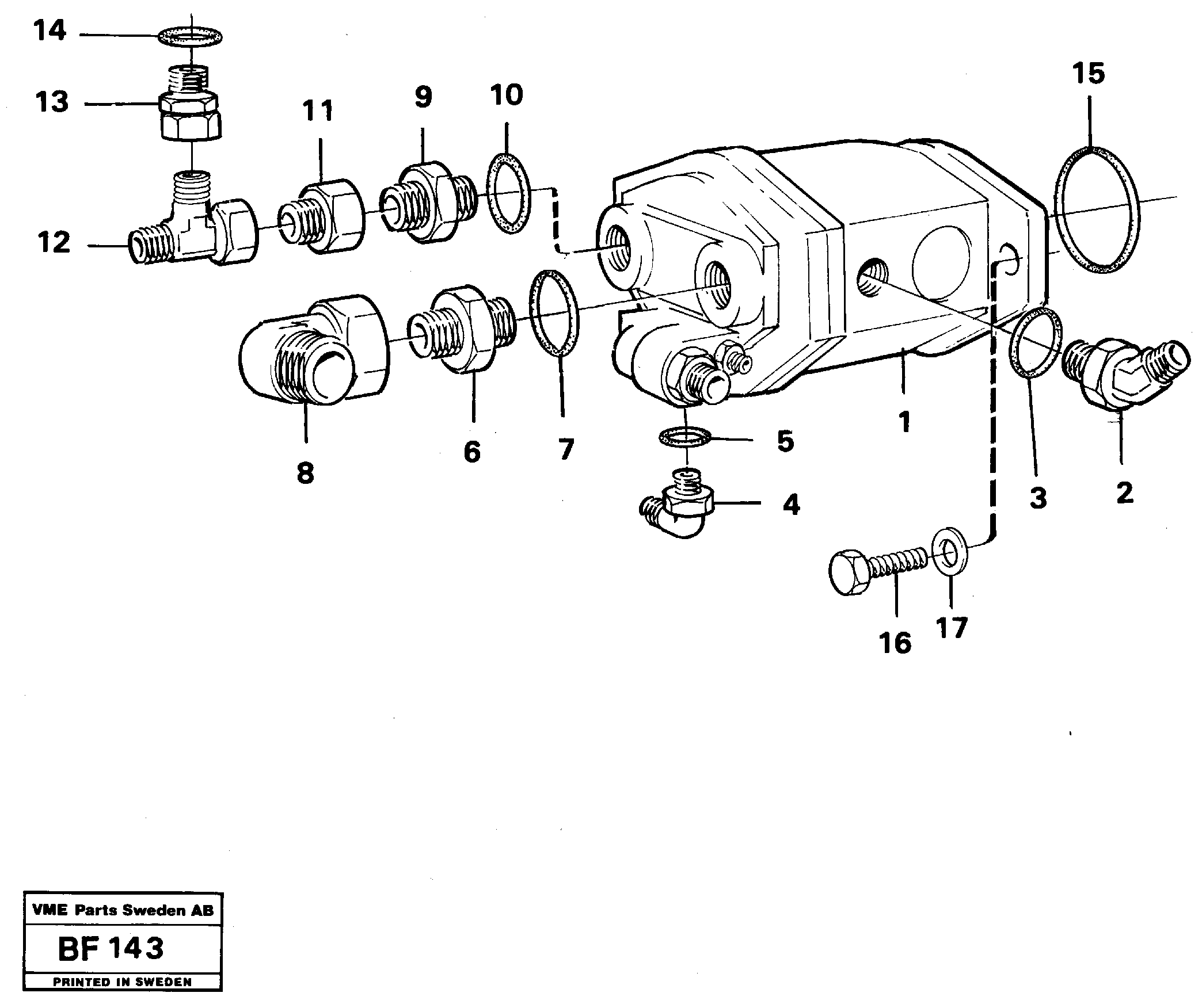 Схема запчастей Volvo A25B A25B - 48410 Hydraulic pump with fitting parts 