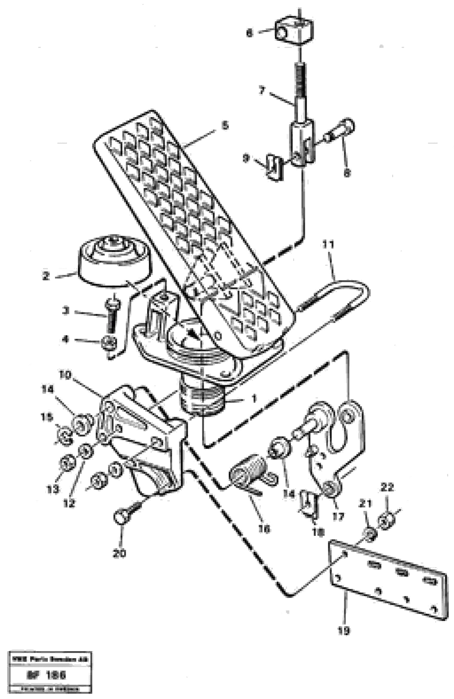 Схема запчастей Volvo A25B A25B - 77959 Pedal 