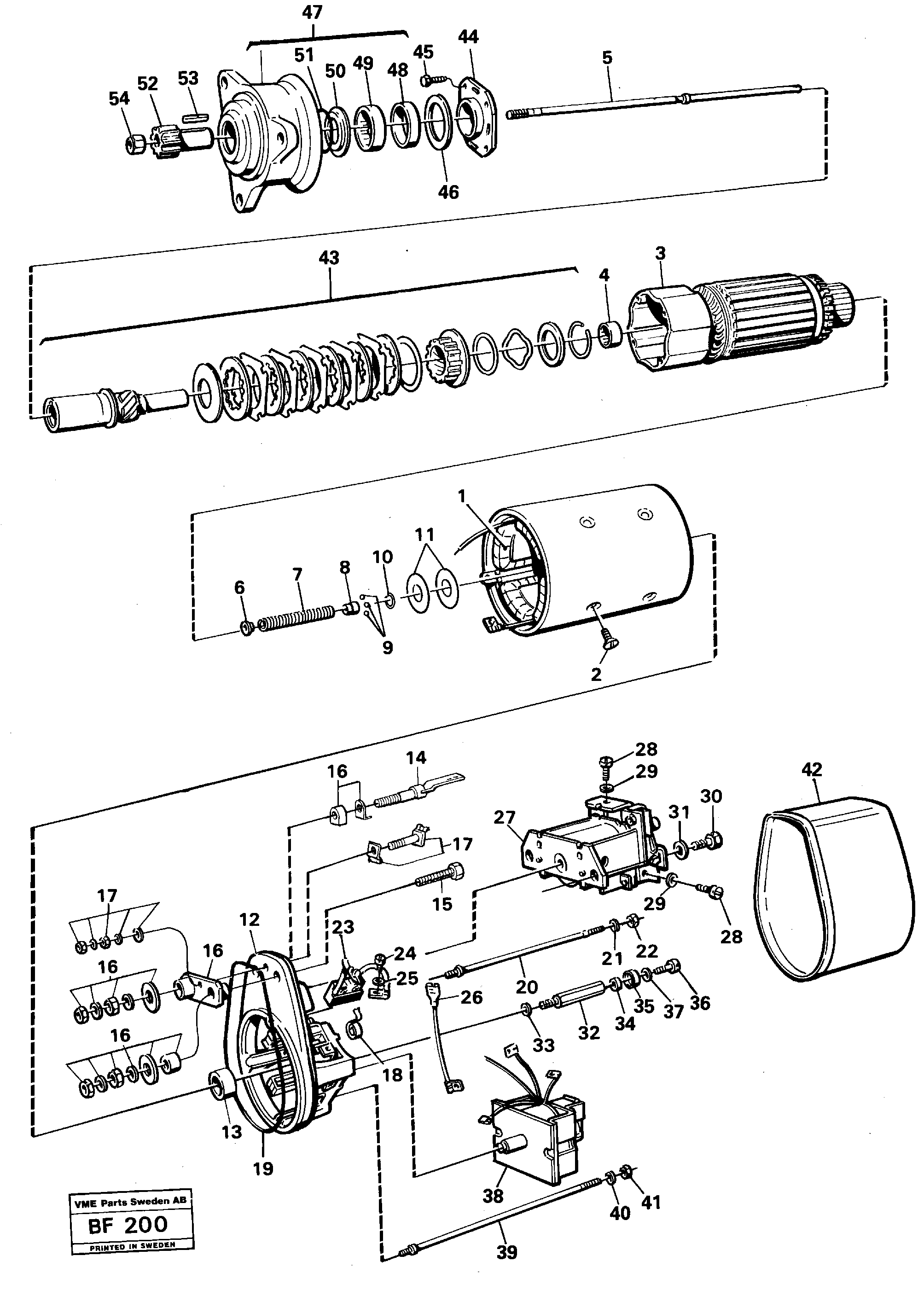 Схема запчастей Volvo A25B A25B - 4326 Starter motor 