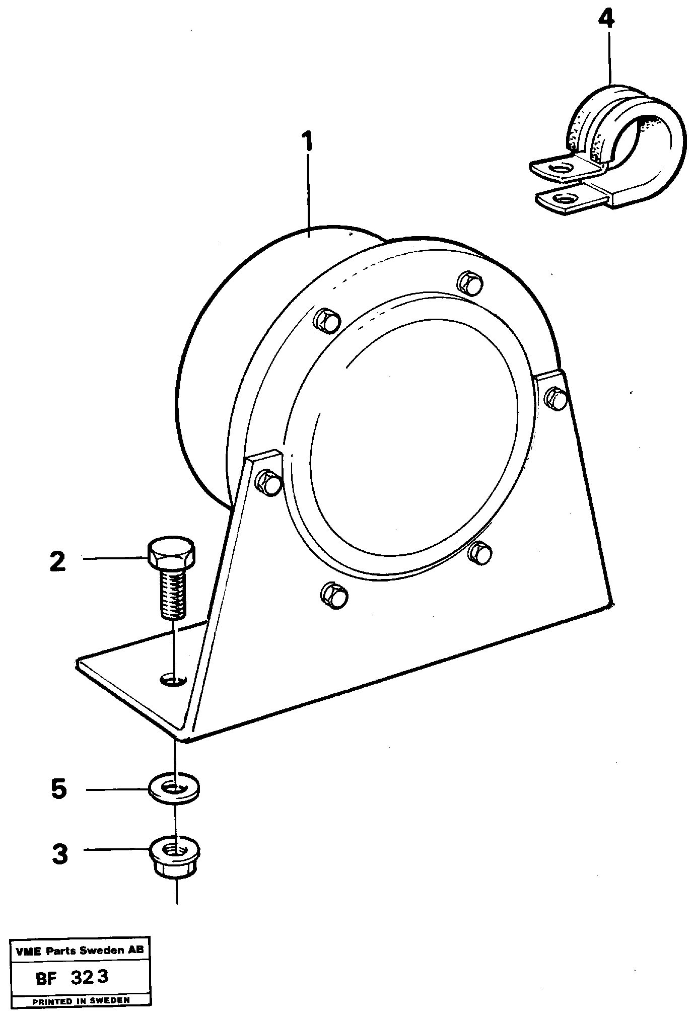 Схема запчастей Volvo A25B A25B - 86113 Reverse warning unit 37041, 37047 