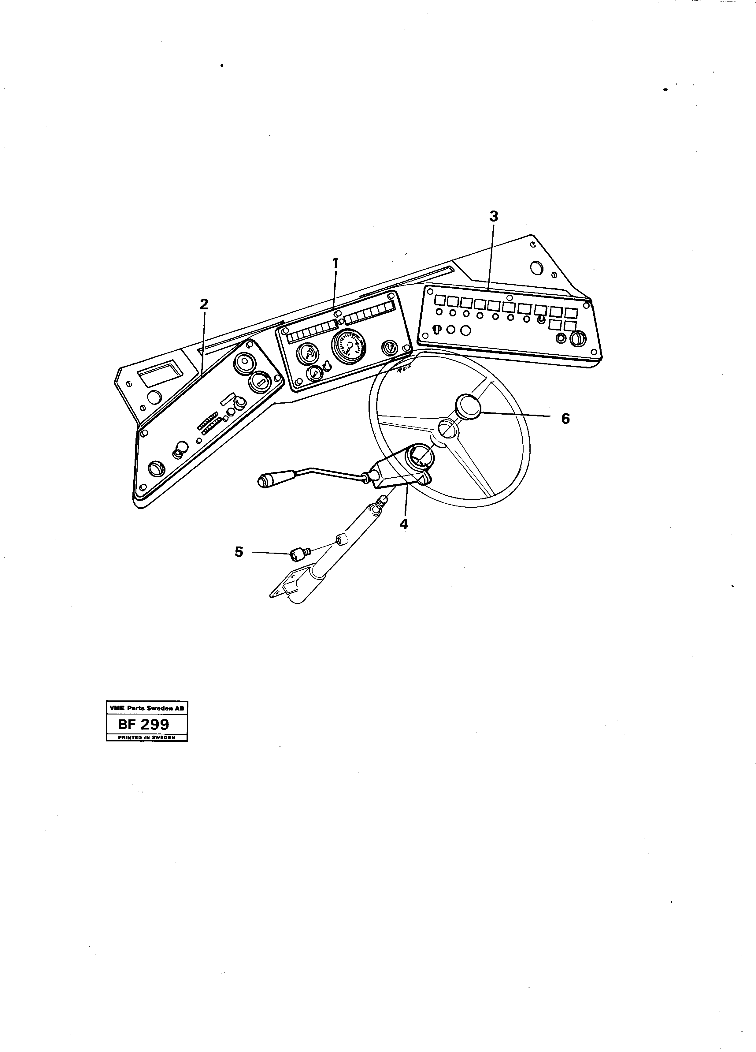 Схема запчастей Volvo A25B A25B - 4337 Instrument panel 