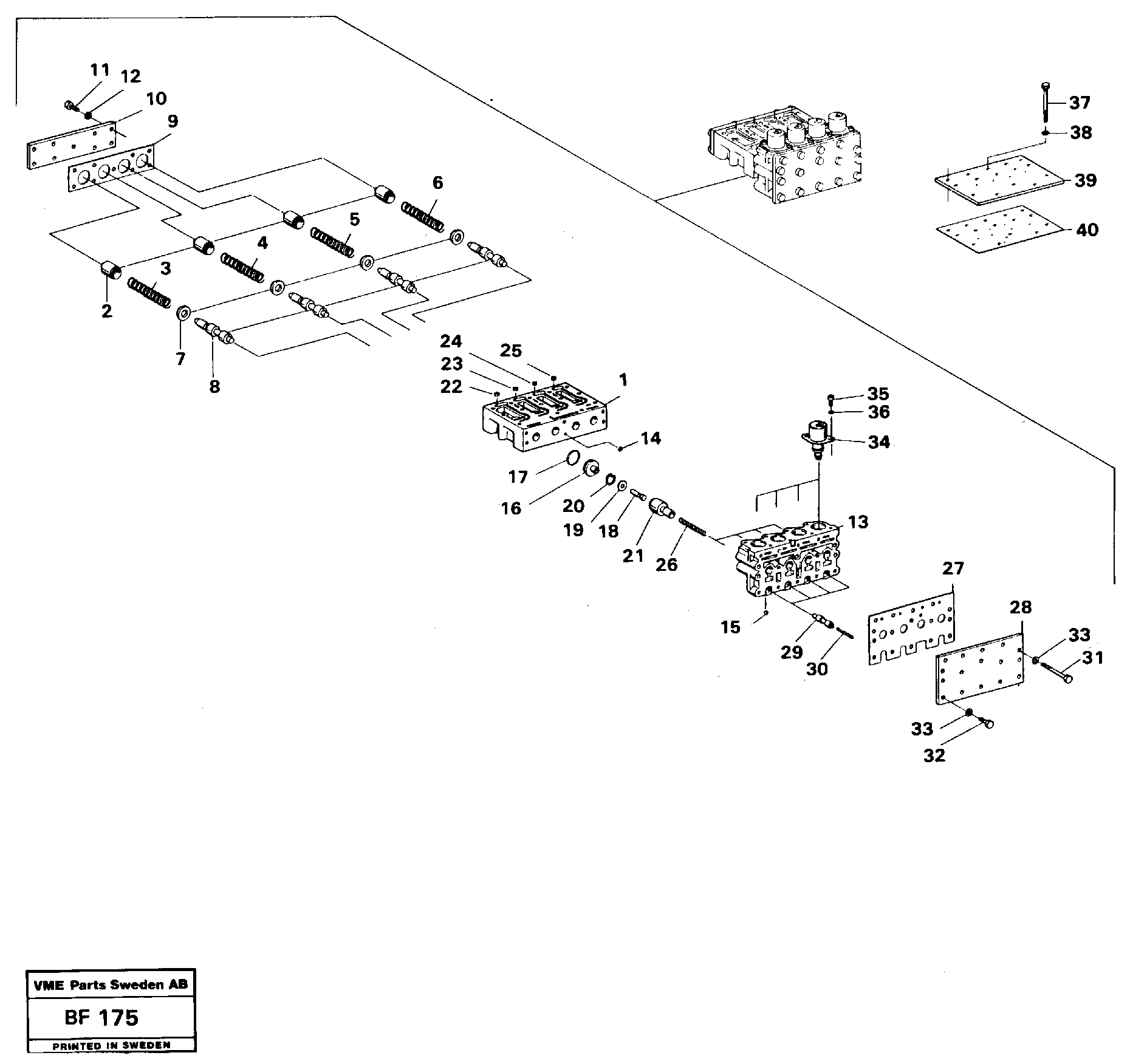 Схема запчастей Volvo A25B A25B - 4342 Valve block 