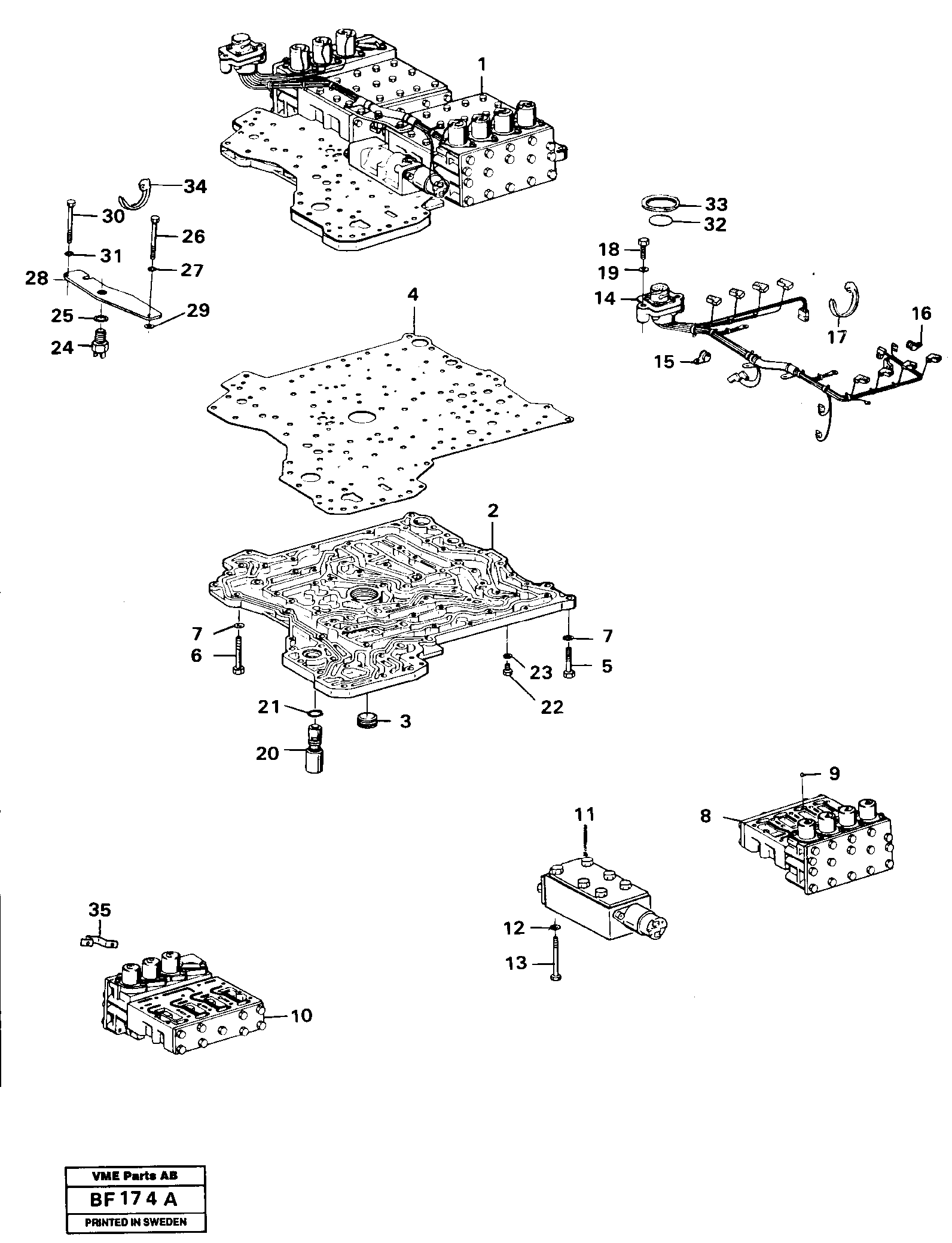 Схема запчастей Volvo A25B A25B - 46870 Selector valves 