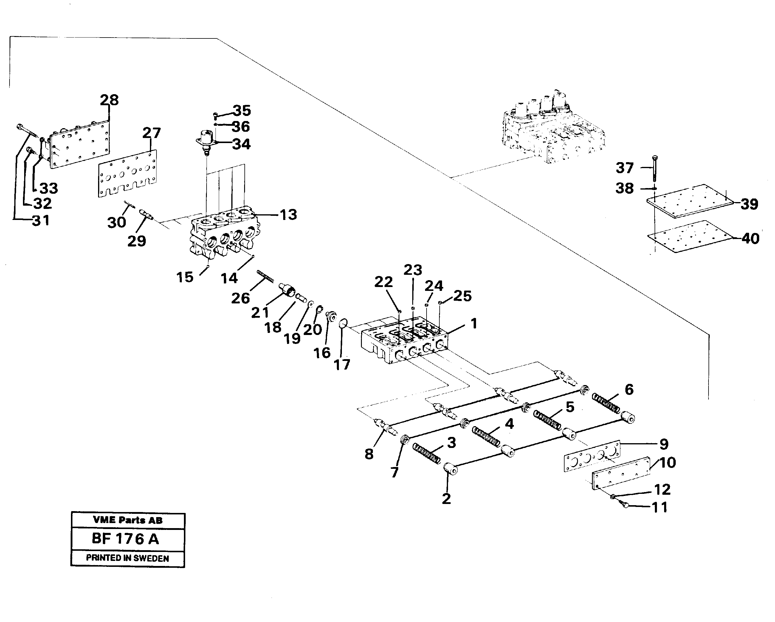 Схема запчастей Volvo A25B A25B - 46871 Valve block 