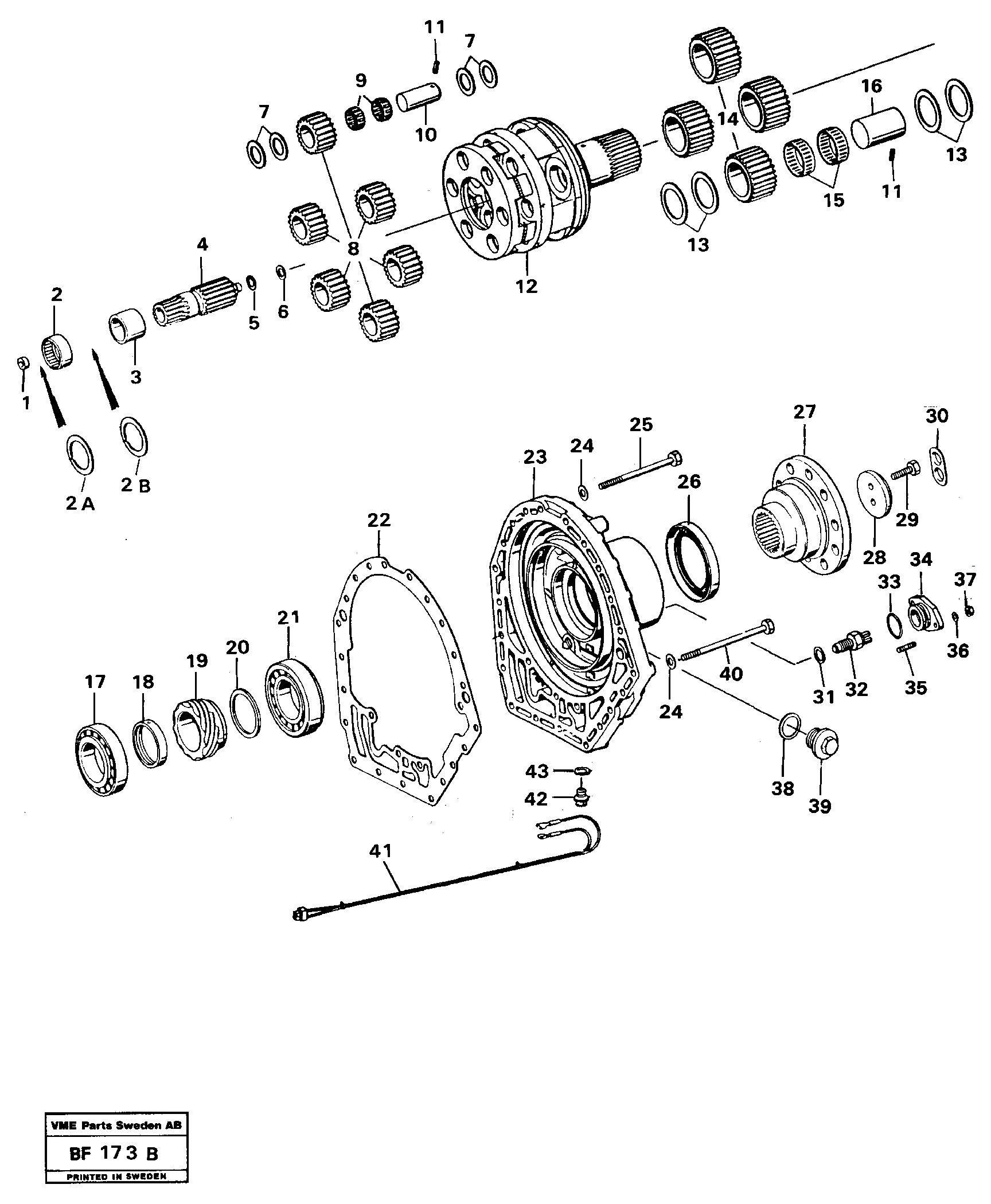 Схема запчастей Volvo A25B A25B - 48793 Output gear 