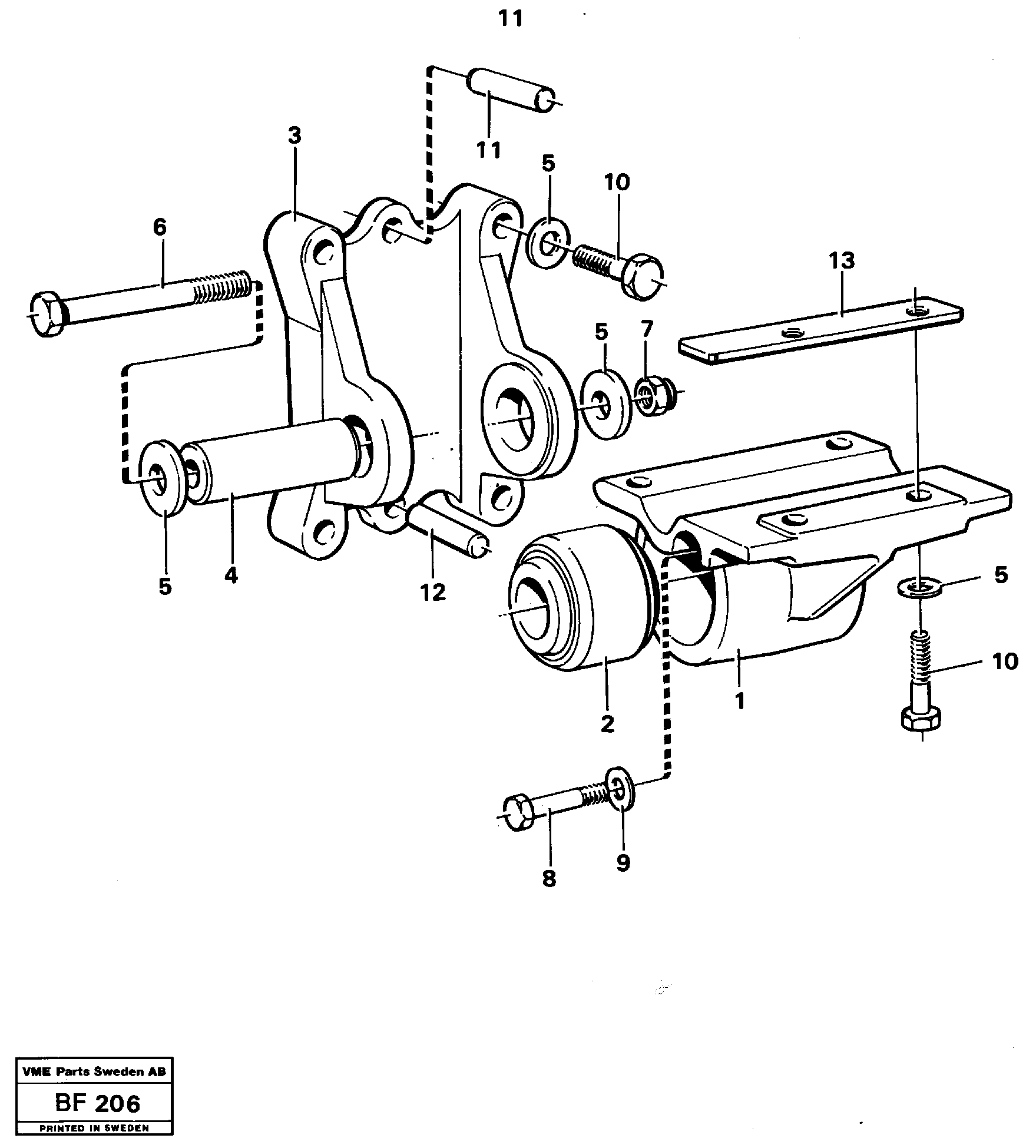 Схема запчастей Volvo A25B A25B - 24465 Drop box,fitting 