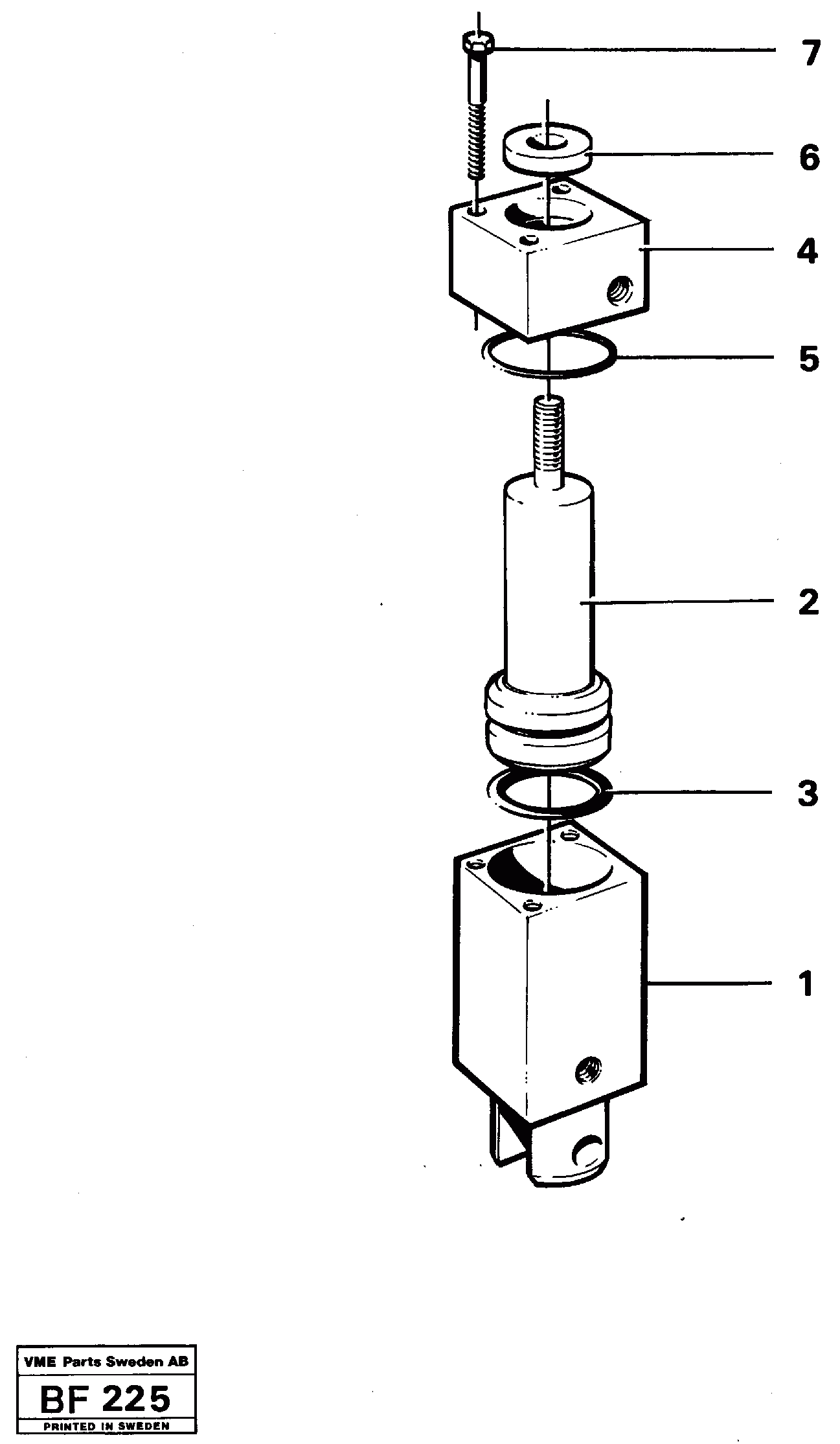 Схема запчастей Volvo A25B A25B - 4351 Pneumatic cylinder 