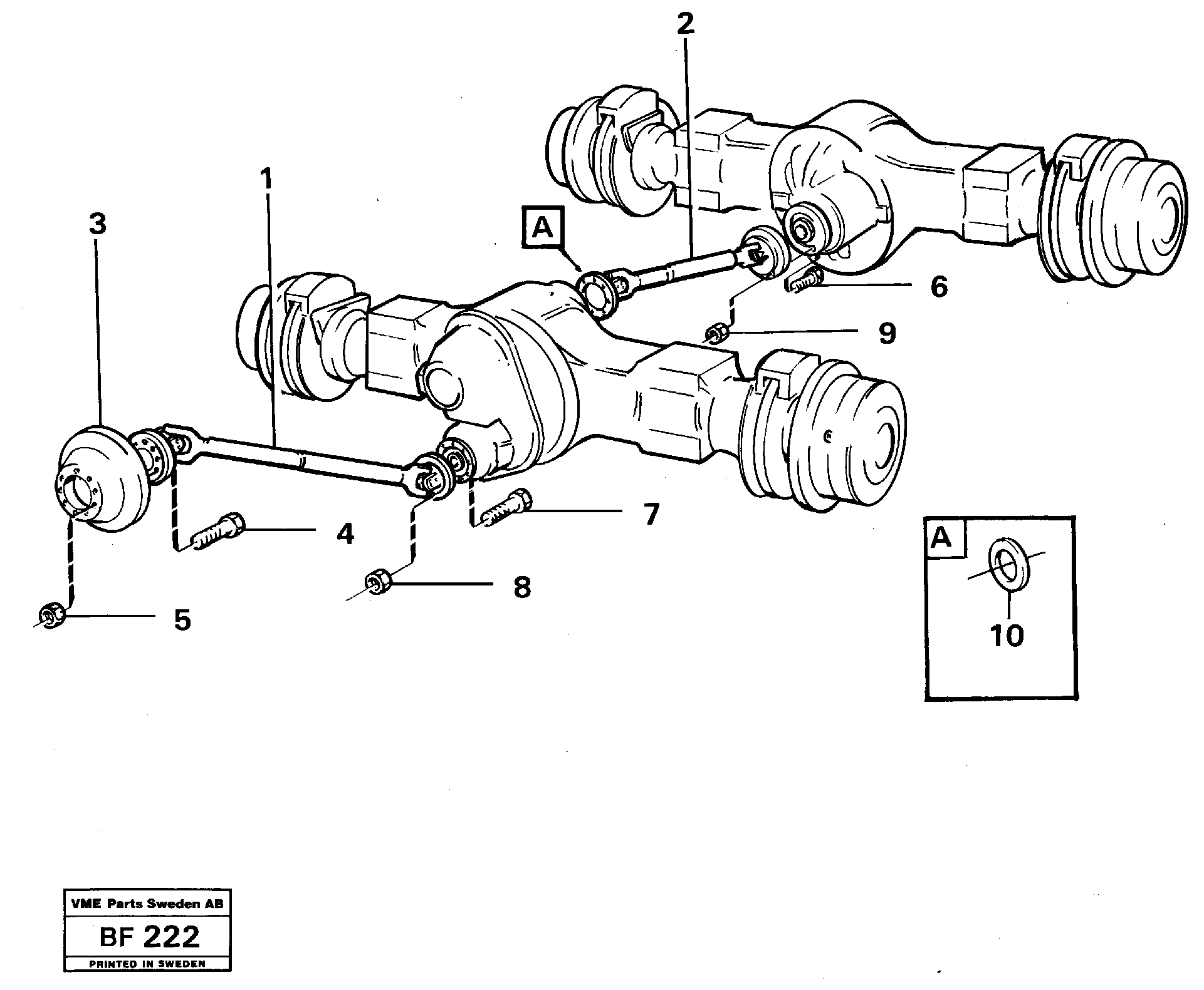 Схема запчастей Volvo A25B A25B - 21524 Propeller shaft, trailer 