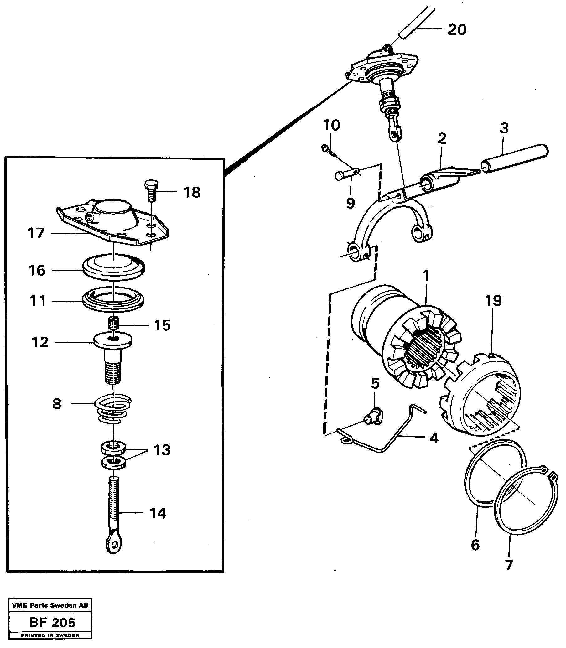 Схема запчастей Volvo A25B A25B - 4357 Differential lock 