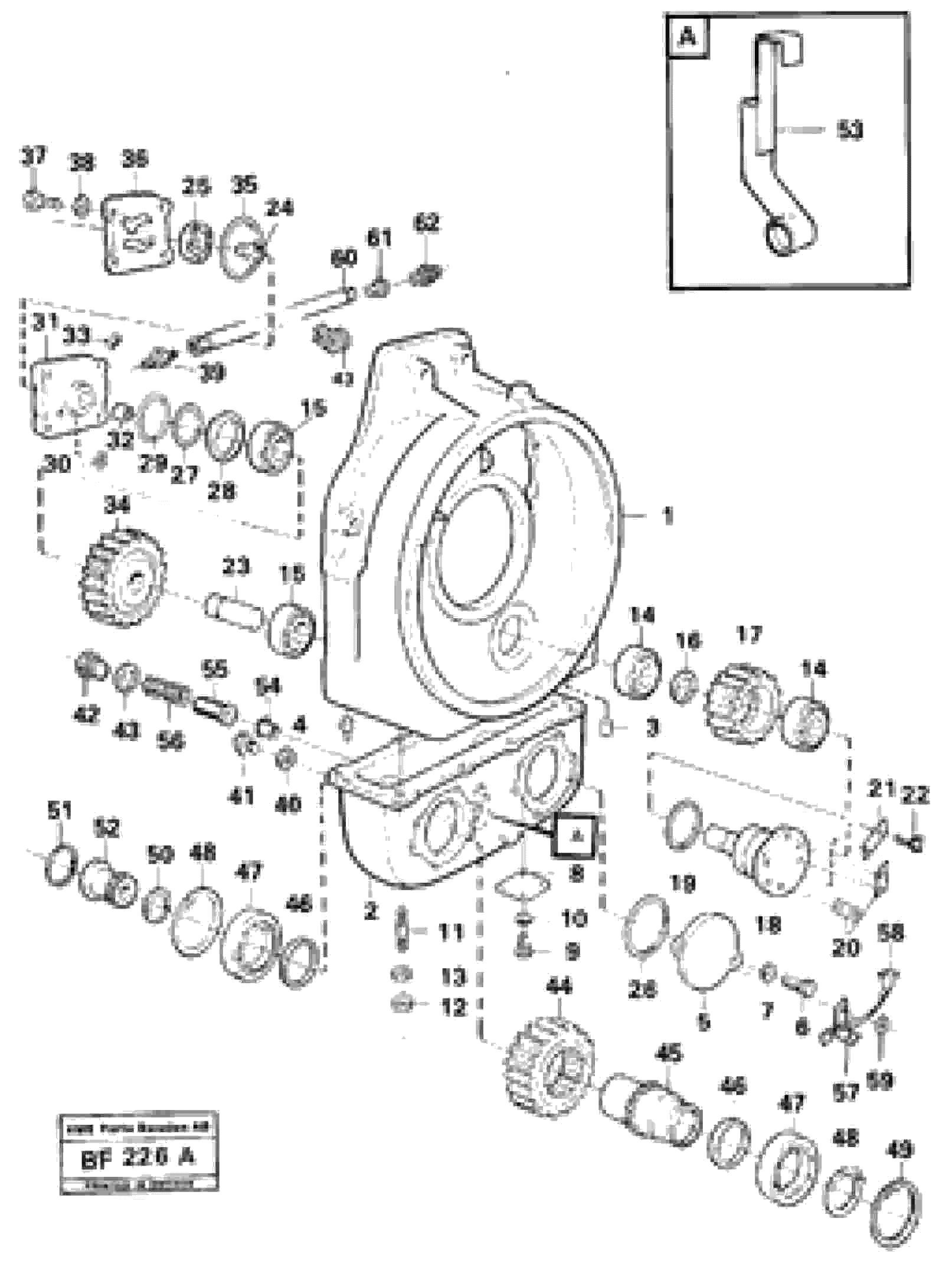 Схема запчастей Volvo A25B A25B - 99218 Pump drive 