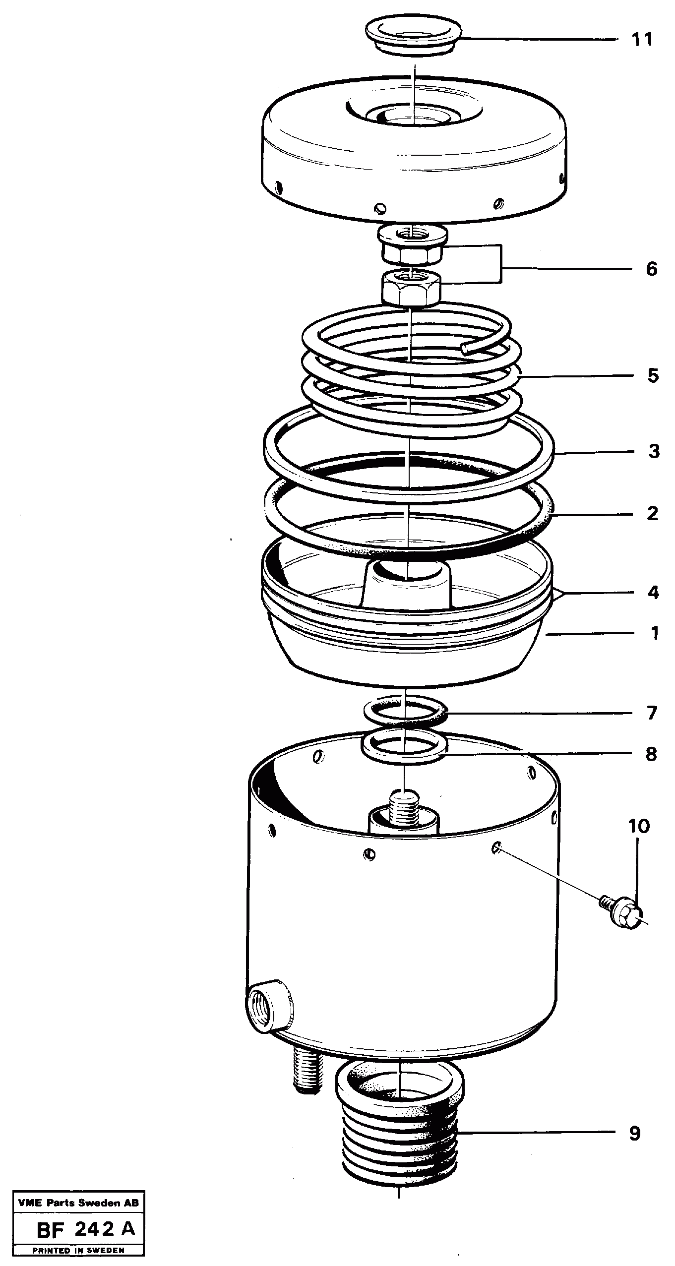 Схема запчастей Volvo A25B A25B - 4361 Brake cylinder 