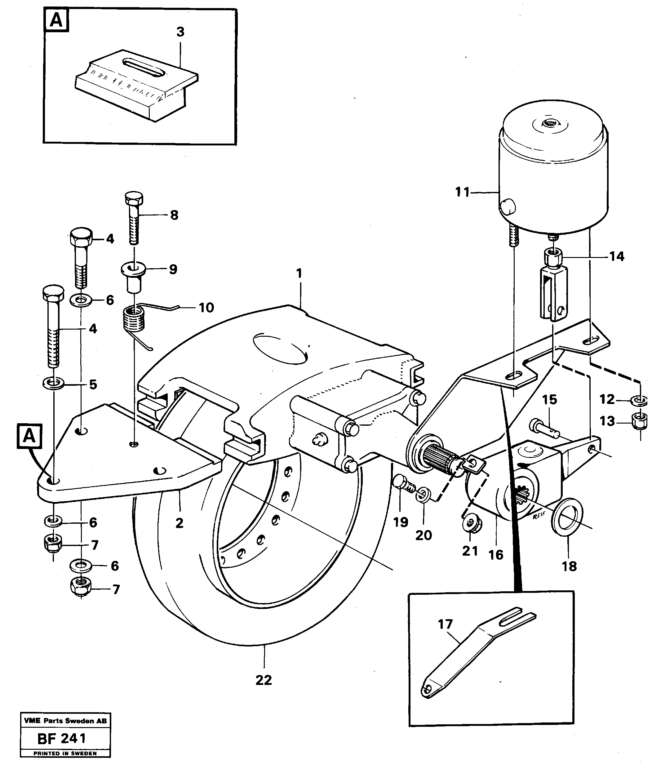 Схема запчастей Volvo A25B A25B - 81588 Universaljoint brake 