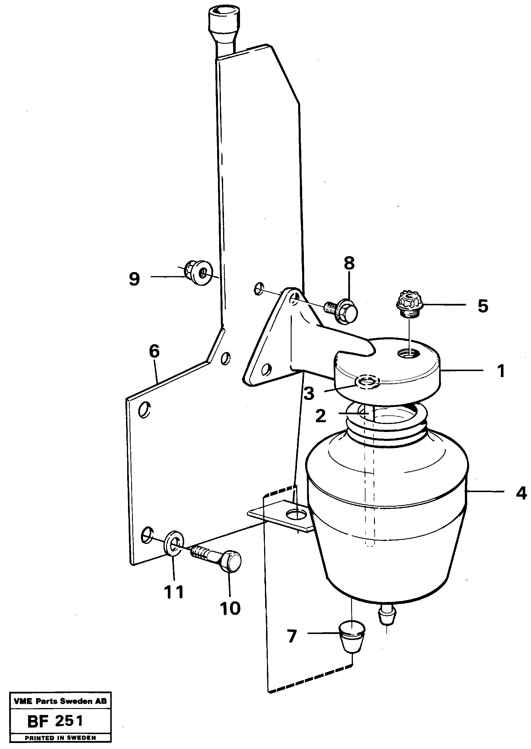 Схема запчастей Volvo A25B A25B - 46876 Anti-freeze reservoir 